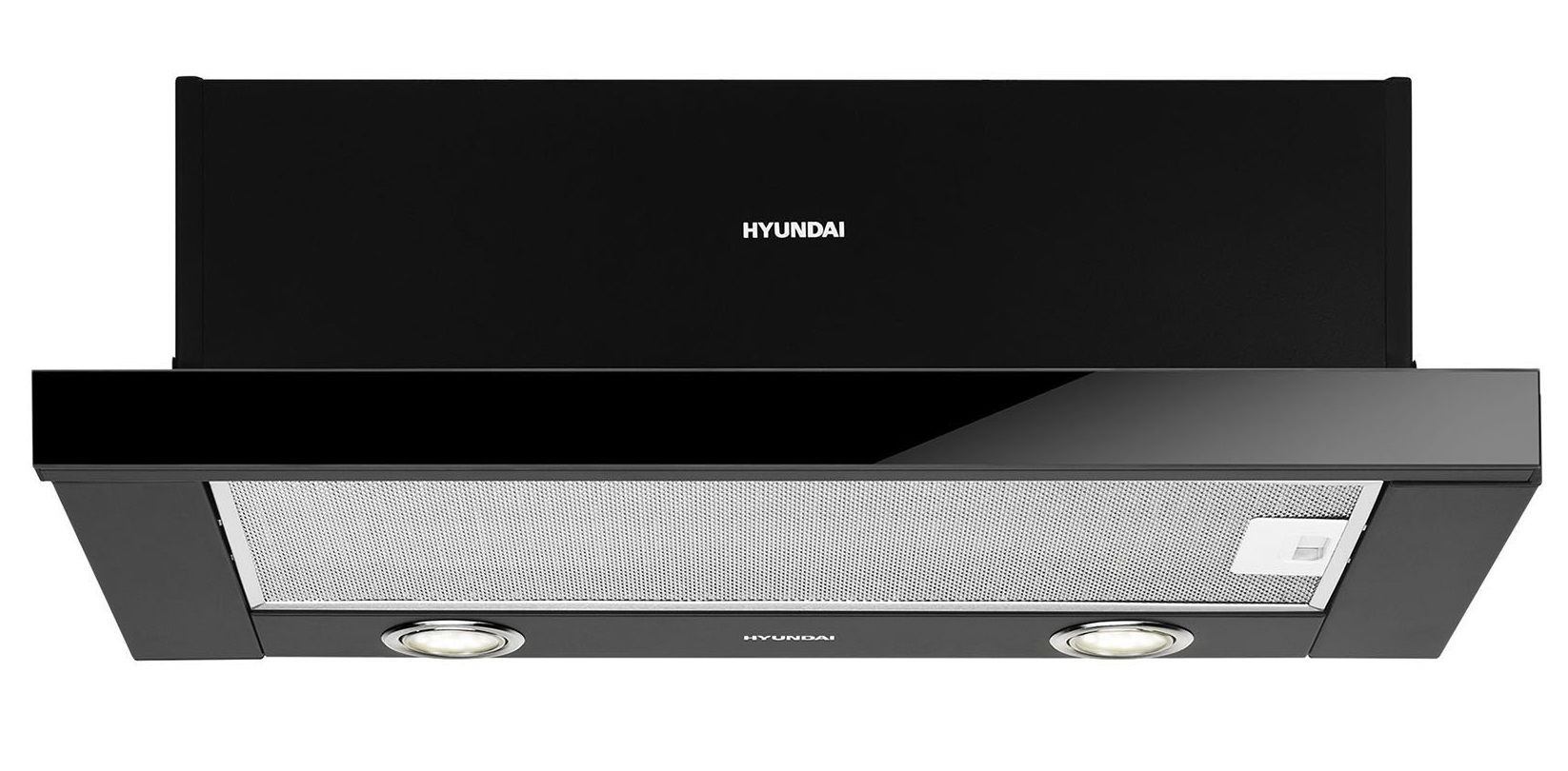 Изображение товара Встраиваемая вытяжка Hyundai HBH 6236 BG черная 60 см с фильтрами светодиодами