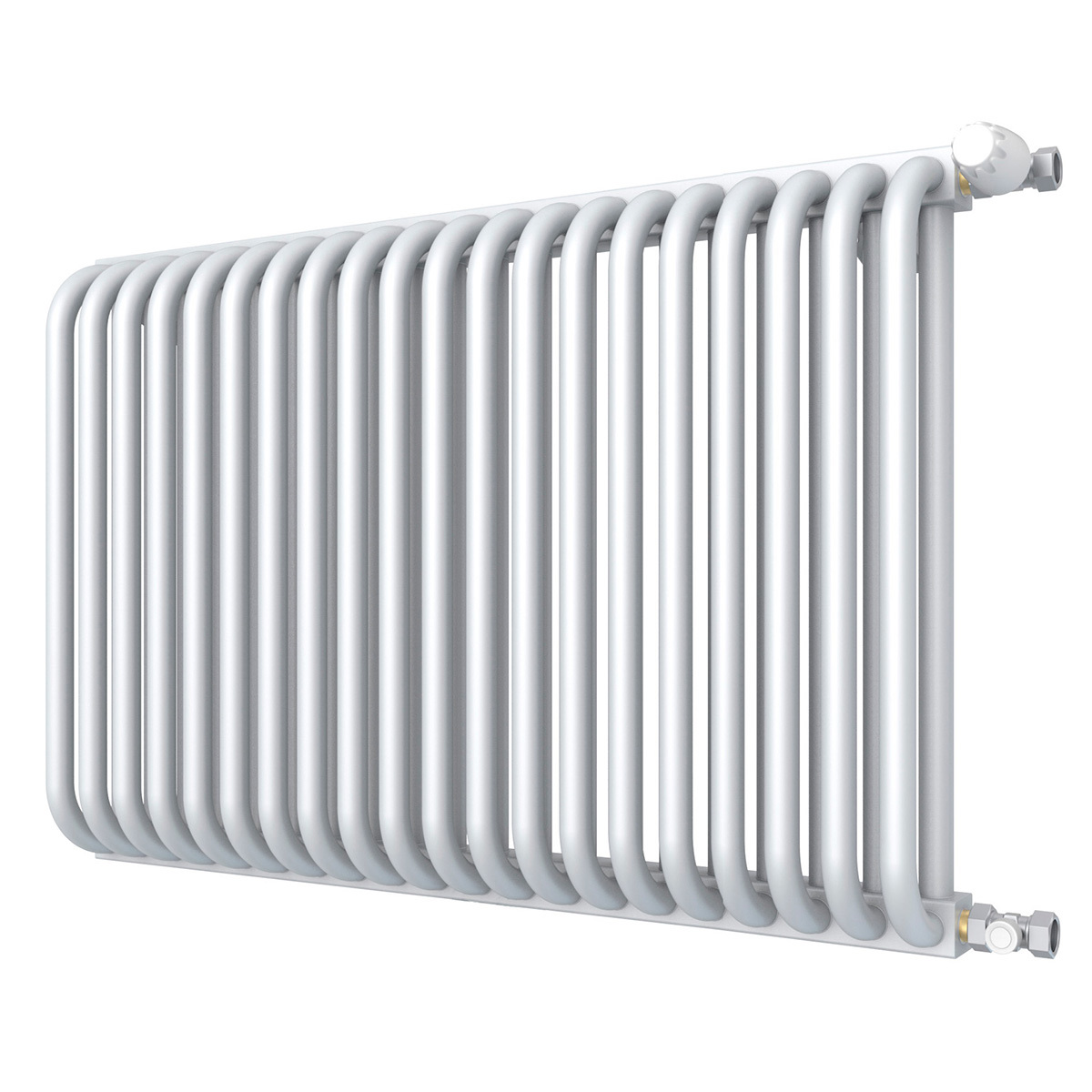 Изображение товара Радиатор Кзто PC 2 500 20 секций боковое подключение сталь белый