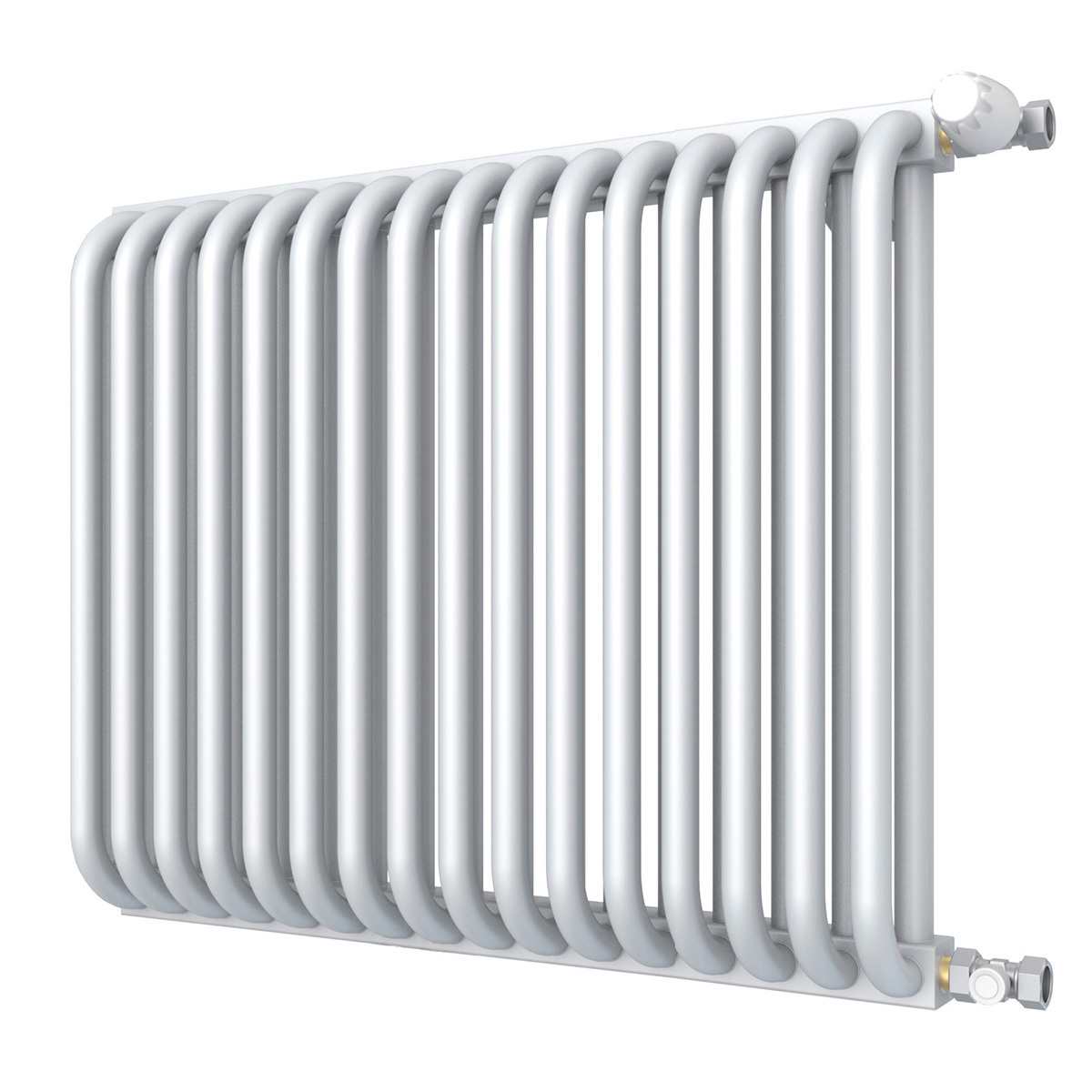 Изображение товара Радиатор КЗТО PC 2 500 16 секций боковое подключение сталь белый