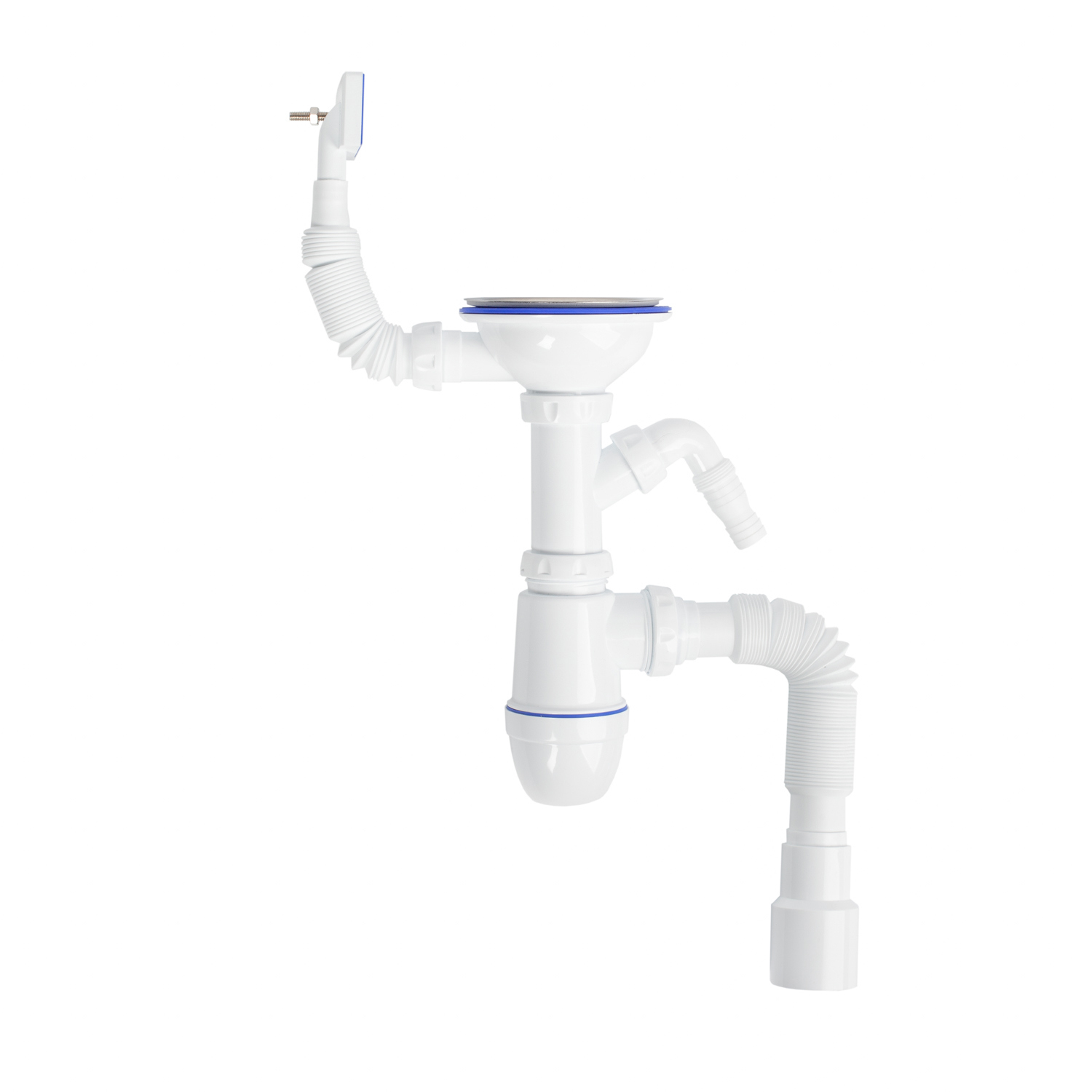 Изображение товара Сифон для мойки Iddis Kitchen Line S11UPS0i84 D32 мм корзиночного типа белый