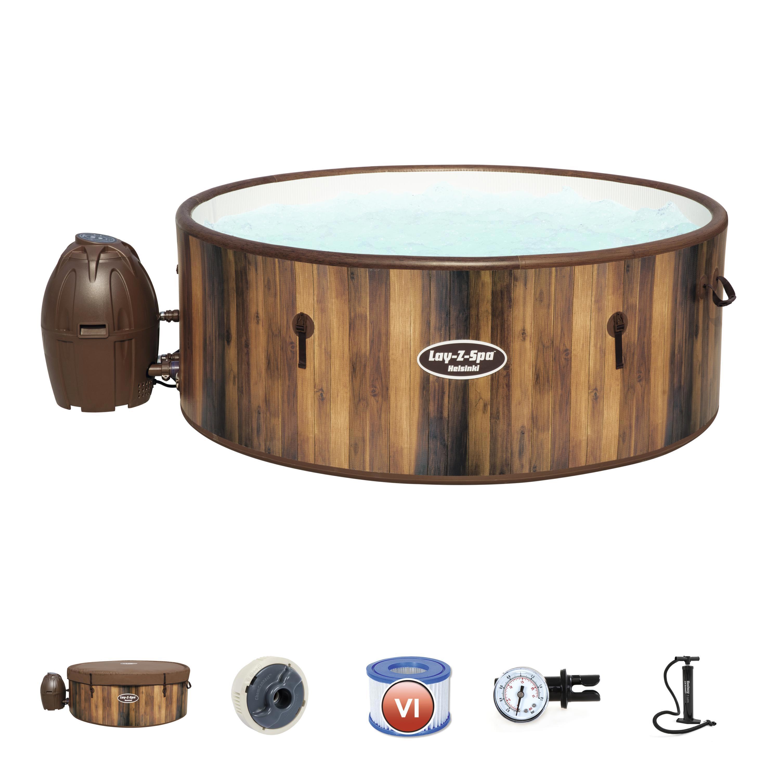 Изображение товара Бассейн спа надувной круглый 5-7 мест Bestway Helsinki AirJet 180x180x66 см 1123 л