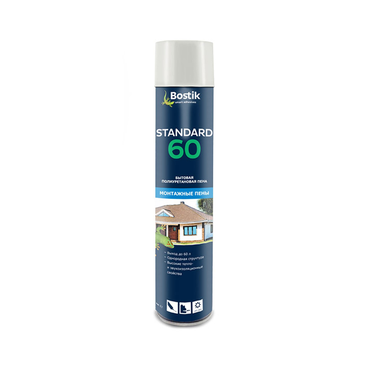 Изображение товара Монтажная пена Bostik Standard 60 750 мл для тепло- и звукоизоляции