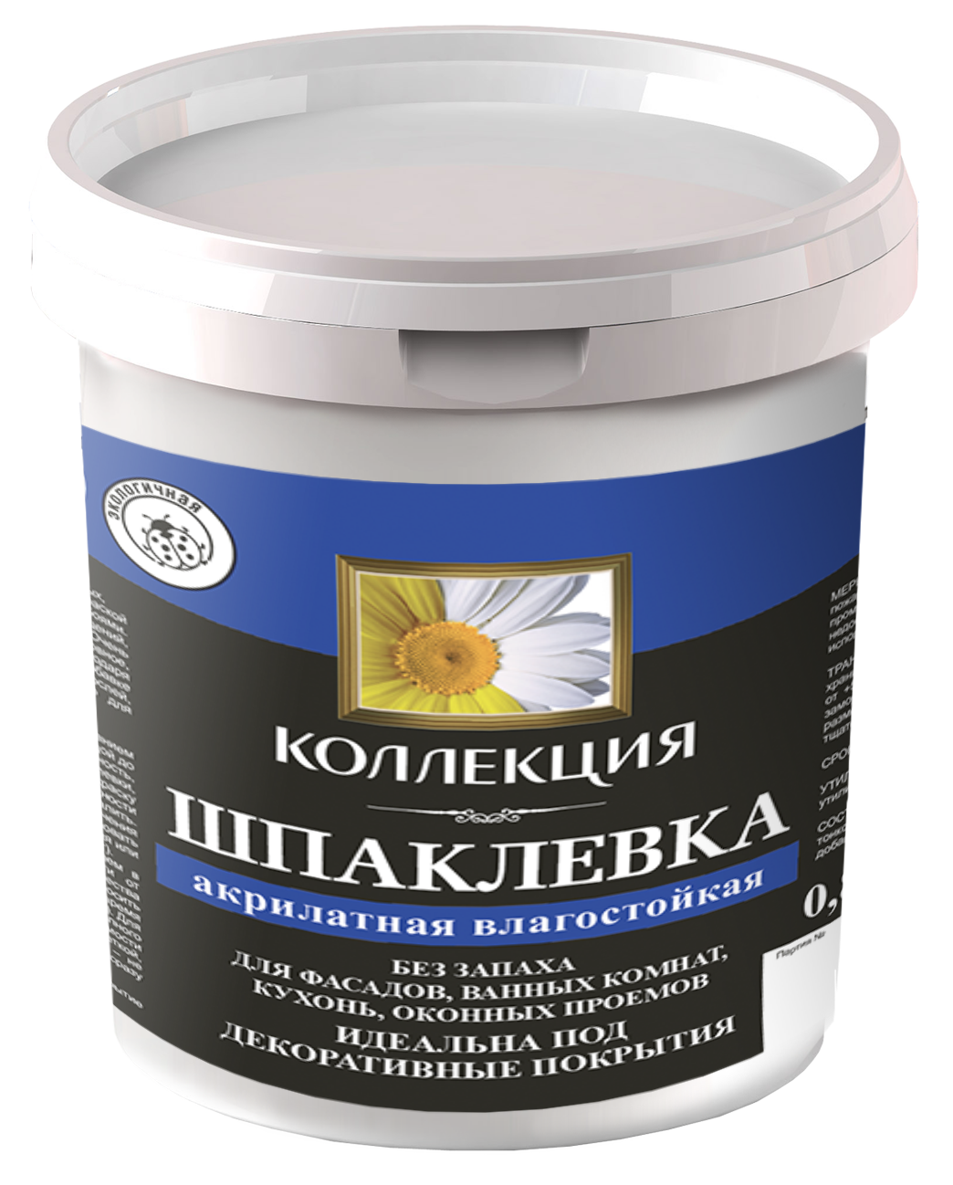 Изображение товара Шпаклевка акриловая влагостойкая КОЛЛЕКЦИЯ 0.8 кг для внутренней и наружной отделки