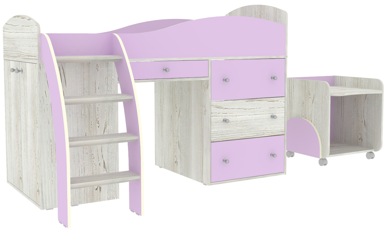 Изображение товара Кровать Кариви Малыш 2 164x110x74 см ЛДСП цвет ирис/винтерберг