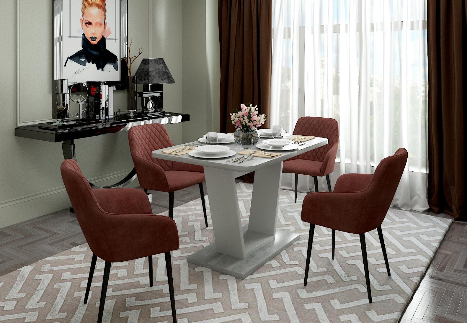 Изображение товара Кухонный стол прямоугольный Ваш день Verona 120x80 см с раздвижной функцией