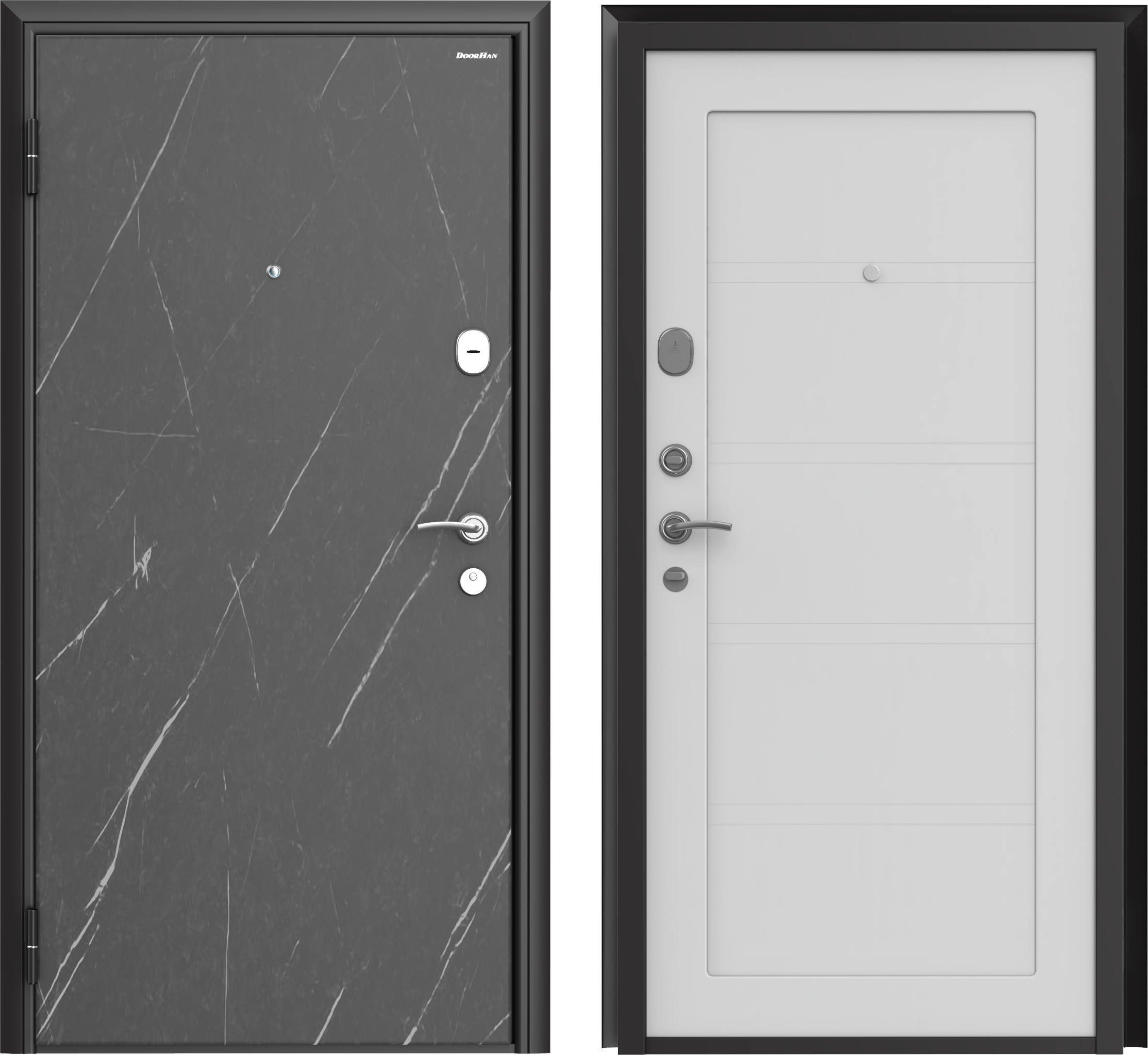 Изображение товара Дверь входная металлическая Премиум New 98x205 см левая серый силк маус