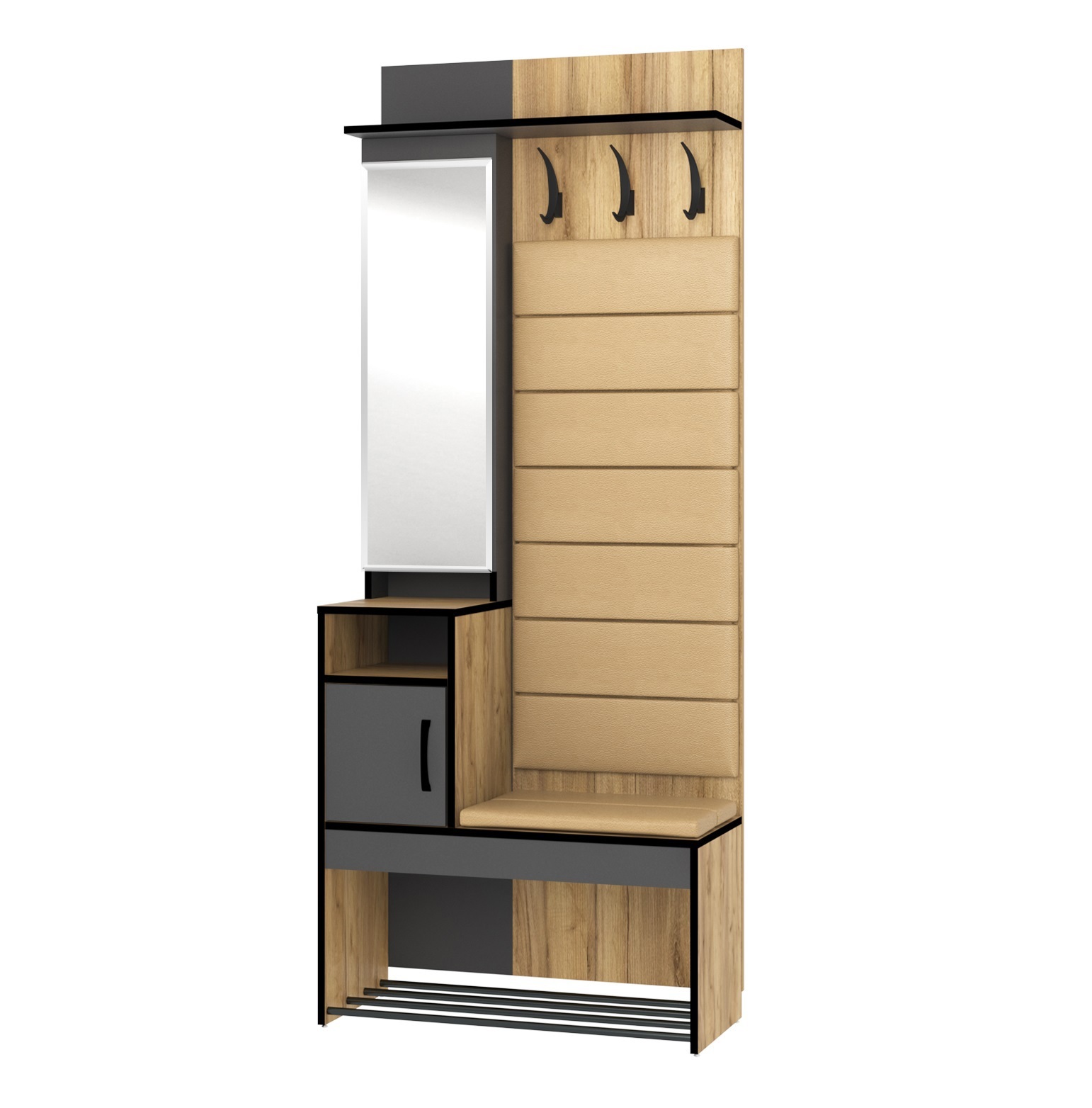 Изображение товара Комплект мебели Ивару Ольга Лофт 1 80x200x35 см ЛДСП цвет дуб золотой