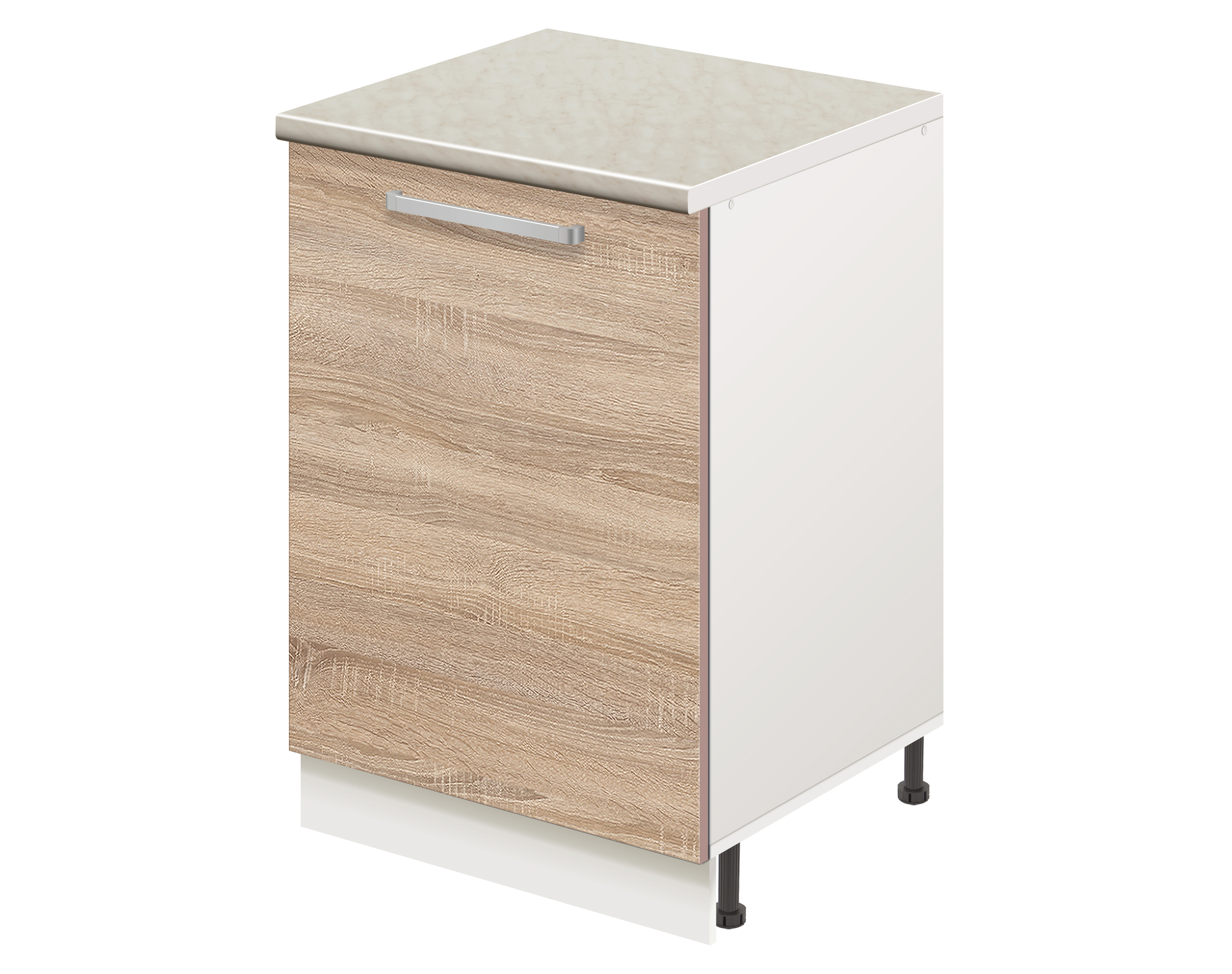 Изображение товара Напольный шкаф Лидер Стиль TSB5060_DBS 50x85x60 см белый дуб сонома