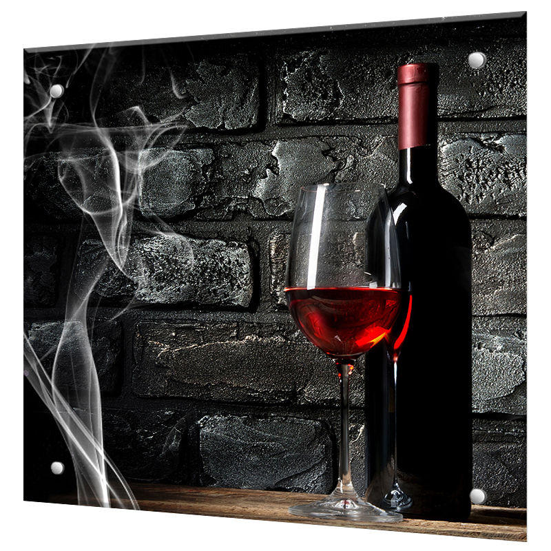 Изображение товара Декоративный кухонный фартук Borntoprint Вино и лед 60x60 см закаленное стекло