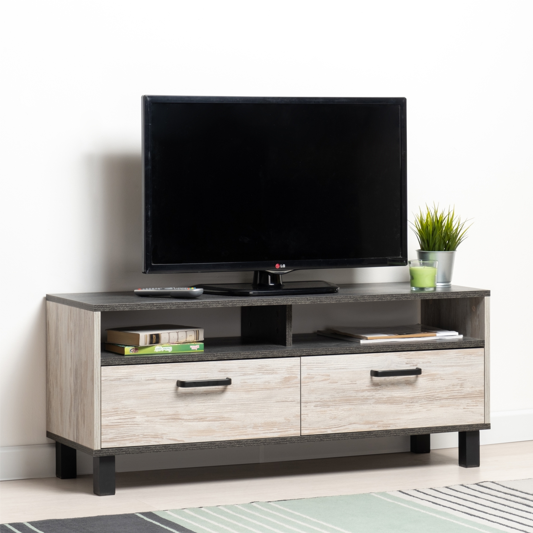 Изображение товара Тумба MOBI Стронг 108x46x34 см с двумя ящиками, ЛДСП, бежевый