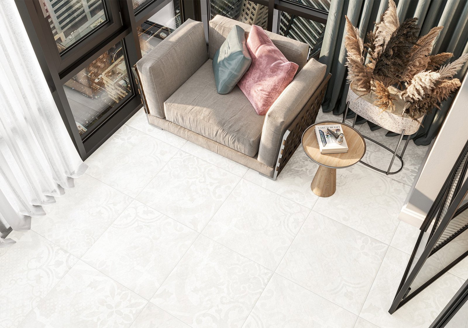 Изображение товара Плитка Alma Ceramica GFU04RIC27R 60x60 см серый керамогранит