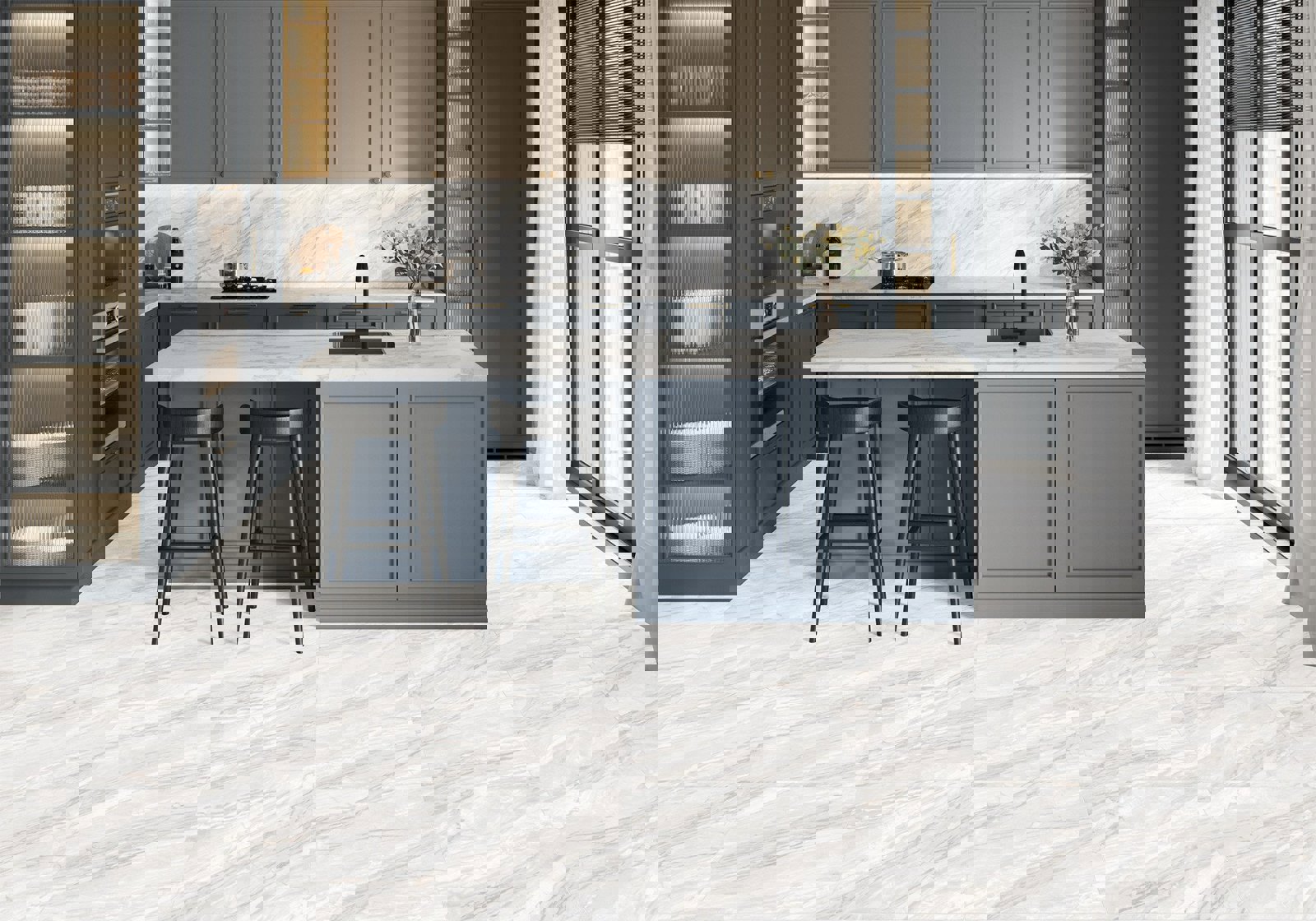 Изображение товара Плитка керамогранит Alma Ceramica GFU04FLR07R 60x60 см белый эффект мрамора