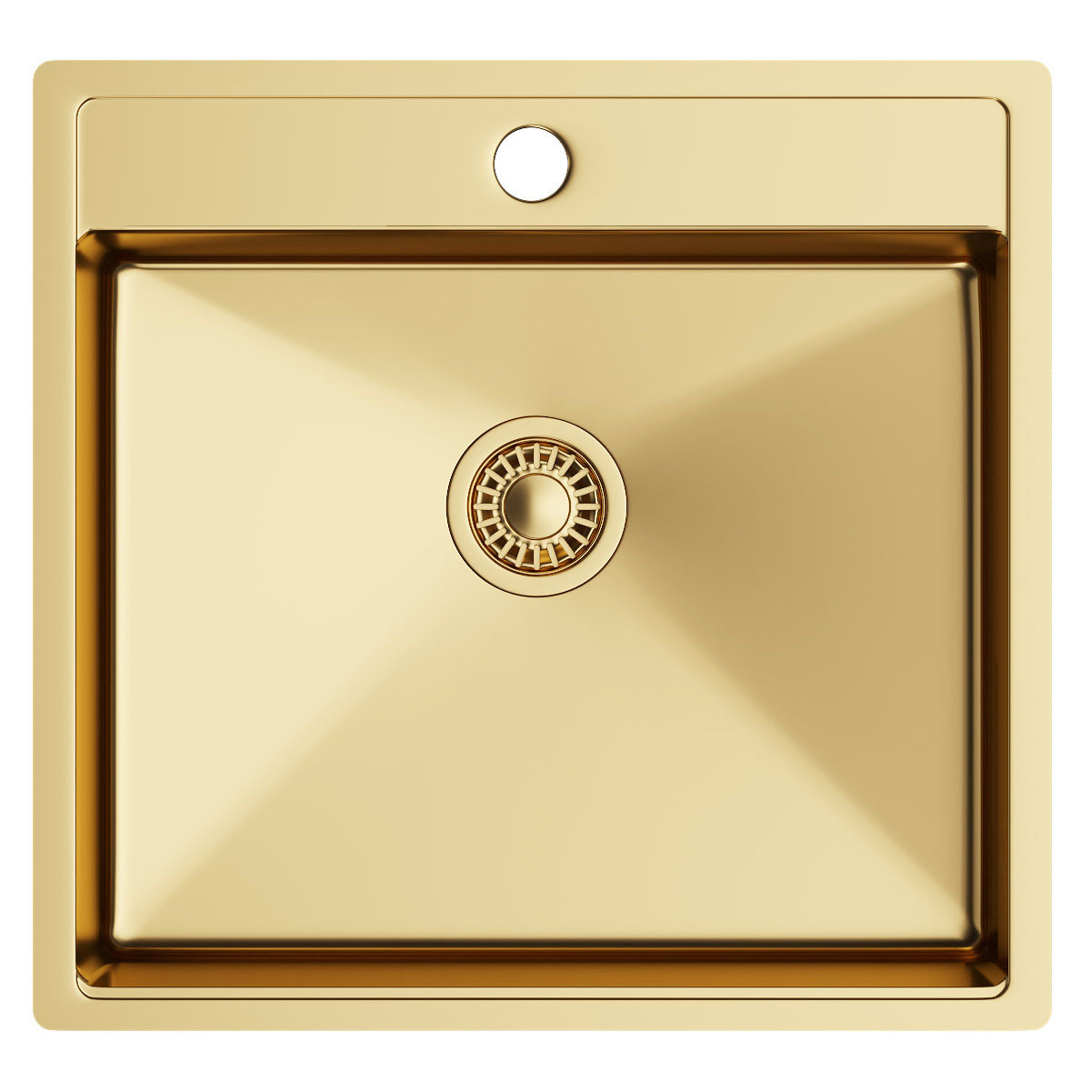 Изображение товара Врезная мойка Topzero Tnl 52x55x20.3 см нержавеющая сталь цвет золото