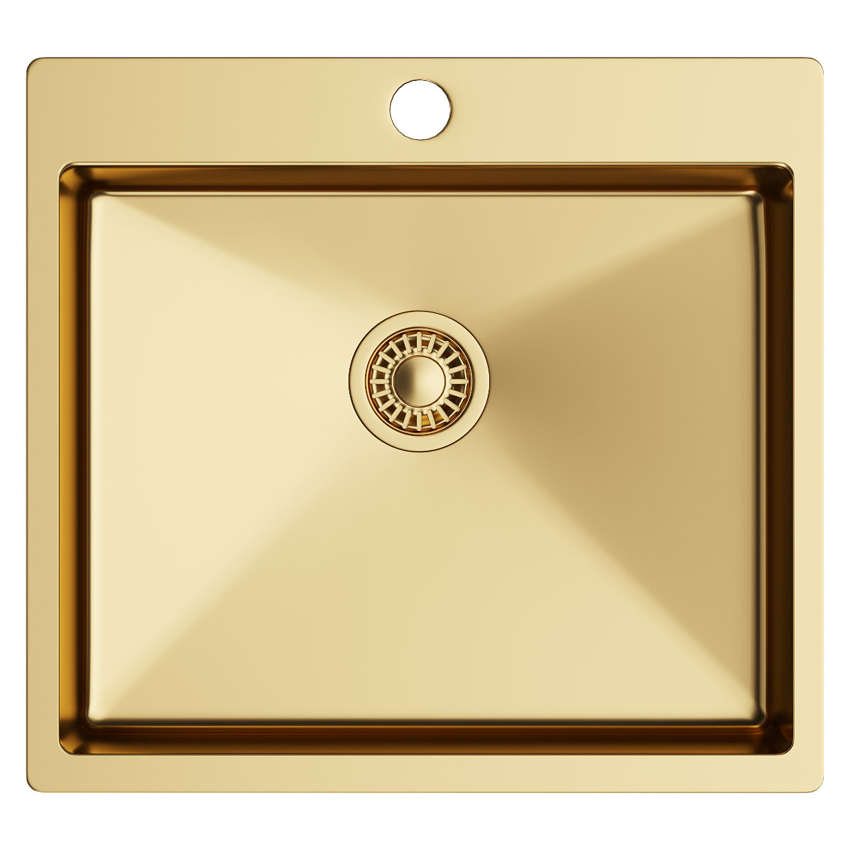 Изображение товара Врезная мойка Topzero Tnl 50.5x55x20.3 см нержавеющая сталь цвет золото