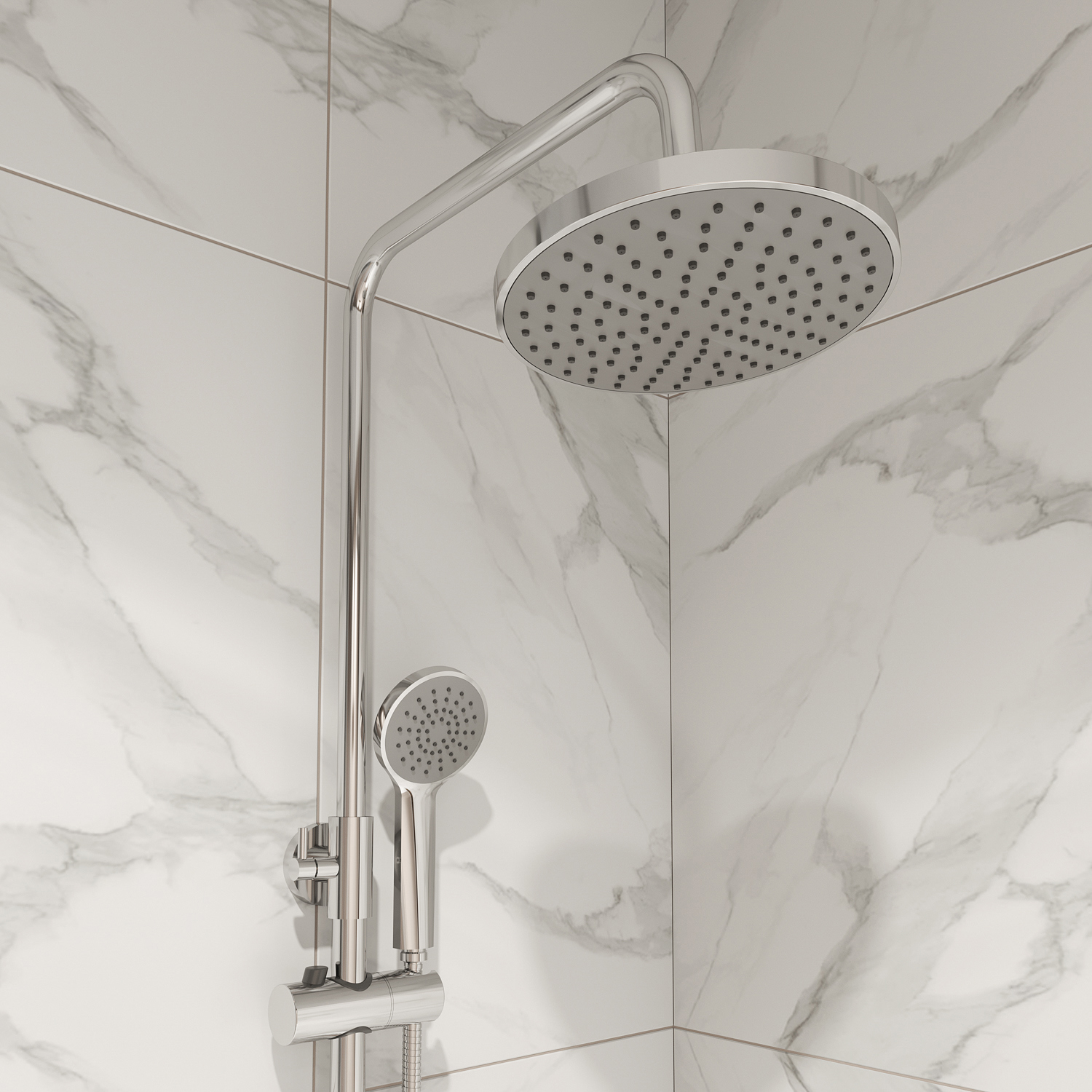 Изображение товара Верхний душ со смесителем Milardo Simp SIMSB1FM89 1 режим