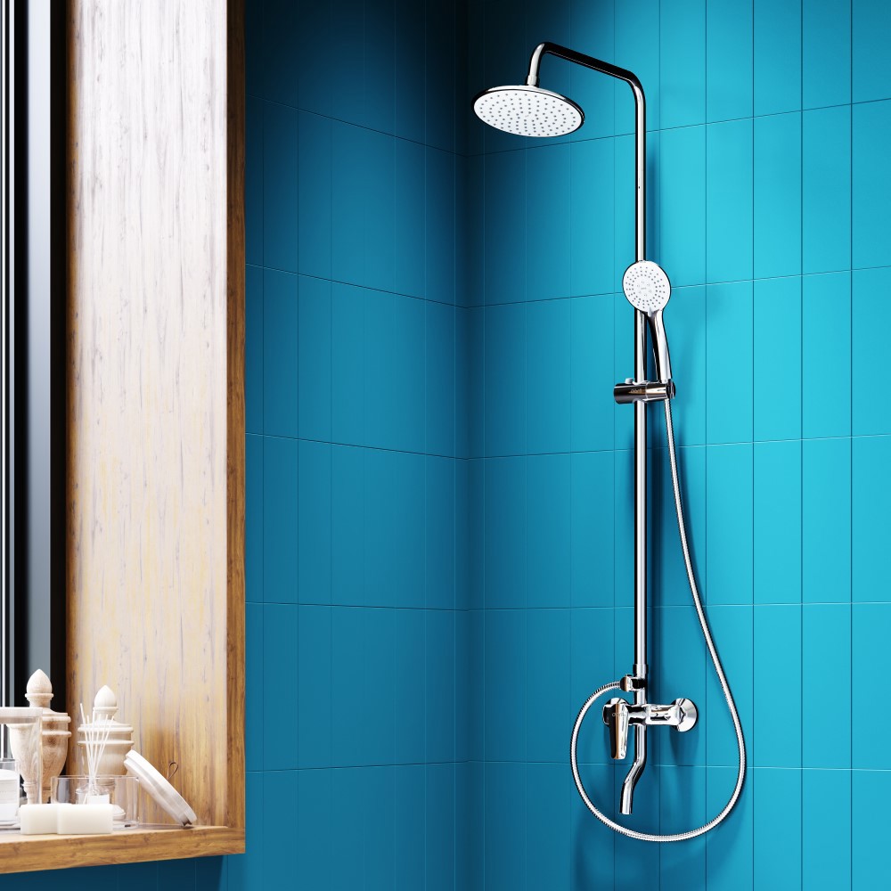 Изображение товара Комплект с верхним душем и смесителем Dorff Comfort