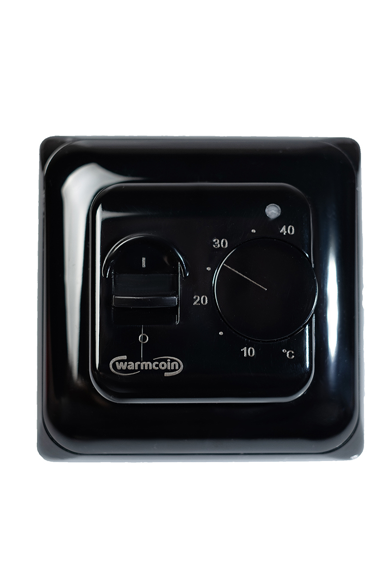 Изображение товара Терморегулятор для теплого пола Warmcoin W70 механический черный