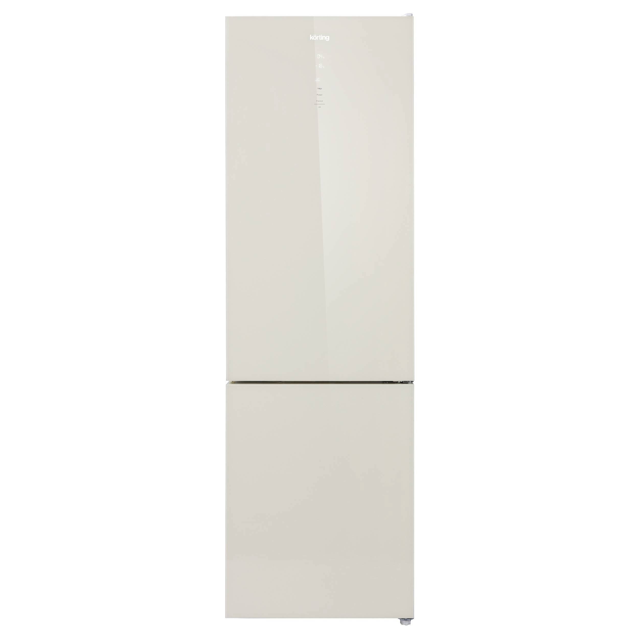 Изображение товара Отдельностоящий холодильник Korting KNFC 62370 GB 59.5x200 см цвет стекло/бежевый