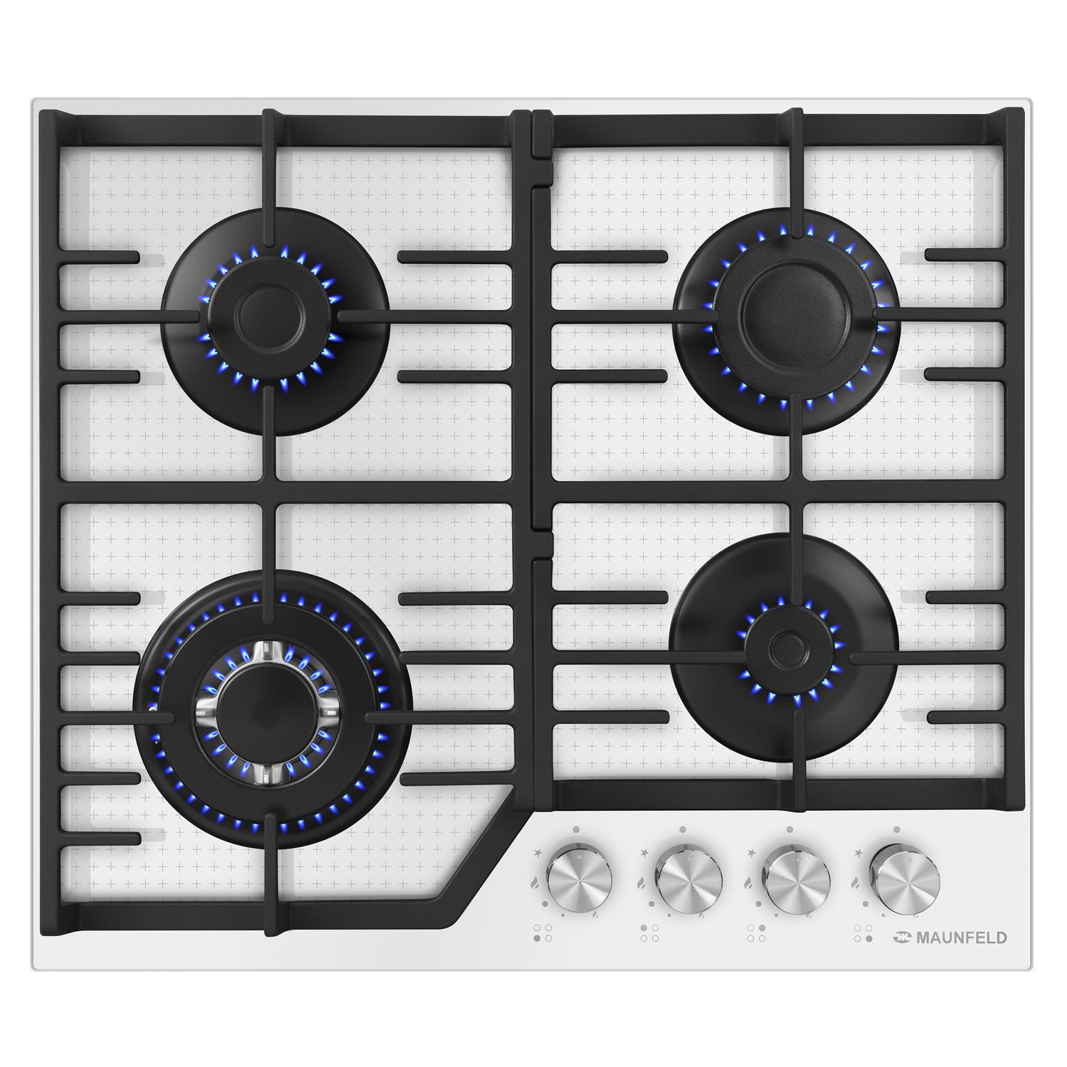 Изображение товара Газовая варочная панель Maunfeld EGHG.64.73CW/G 59 см 4 конфорки цвет белый