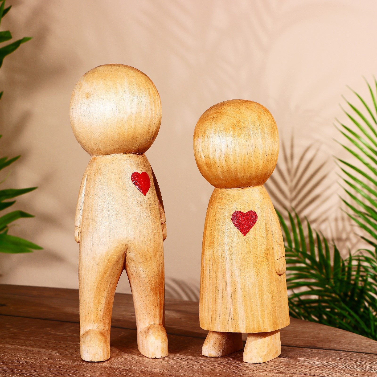 Изображение товара Декоративная фигура "Абстракция. Любовь" набор 2 шт — дерево