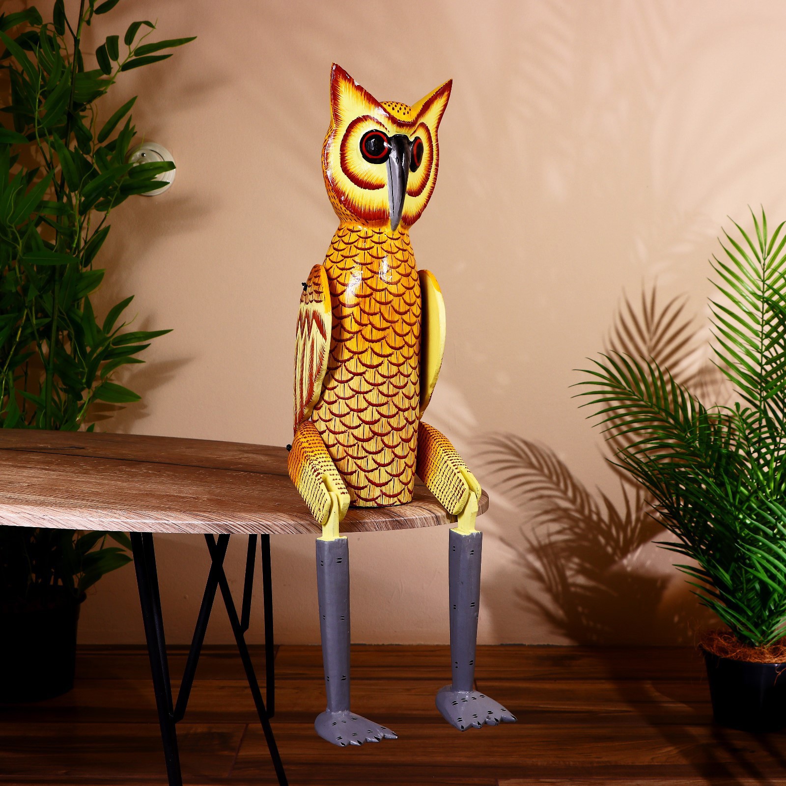 Изображение товара Интерьерный сувенир "Сова" висячие лапки высота 60 см