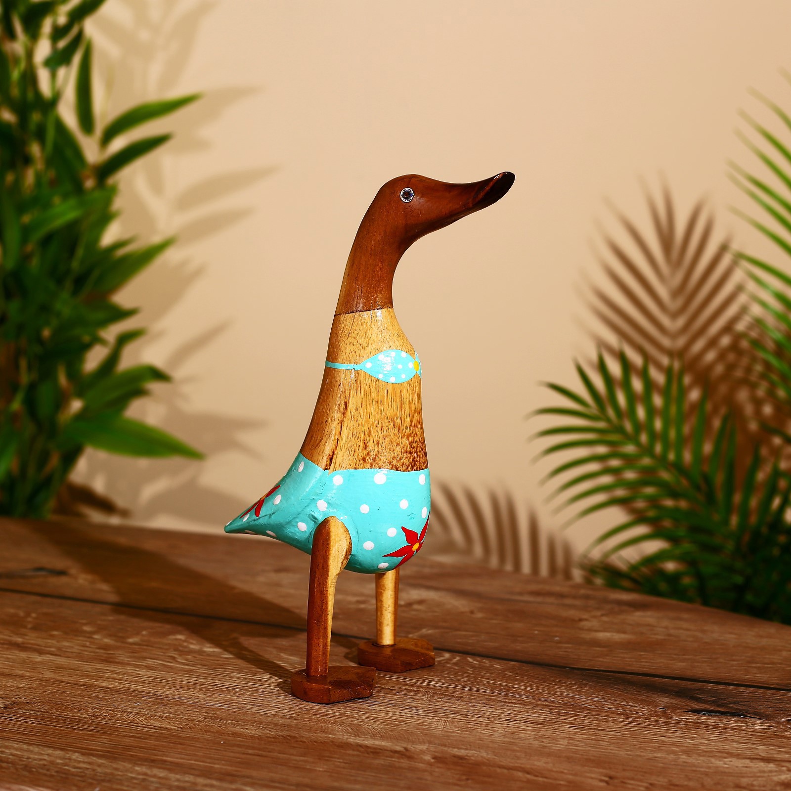 Изображение товара Интерьерный сувенир "Утка в мятном купальнике" высота 25 см