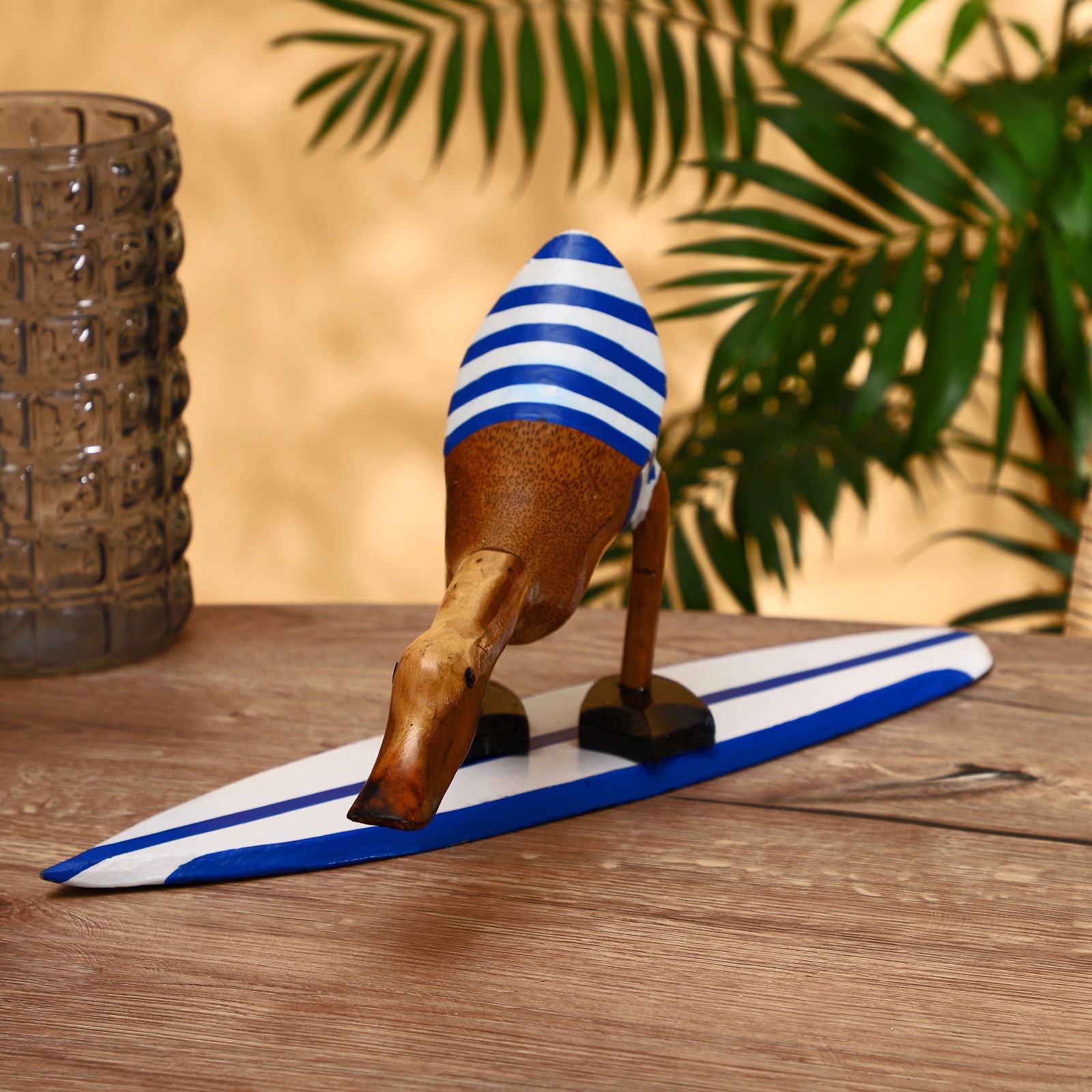 Изображение товара Интерьерный сувенир "Утка на сёрфе" синий, высота 40 см