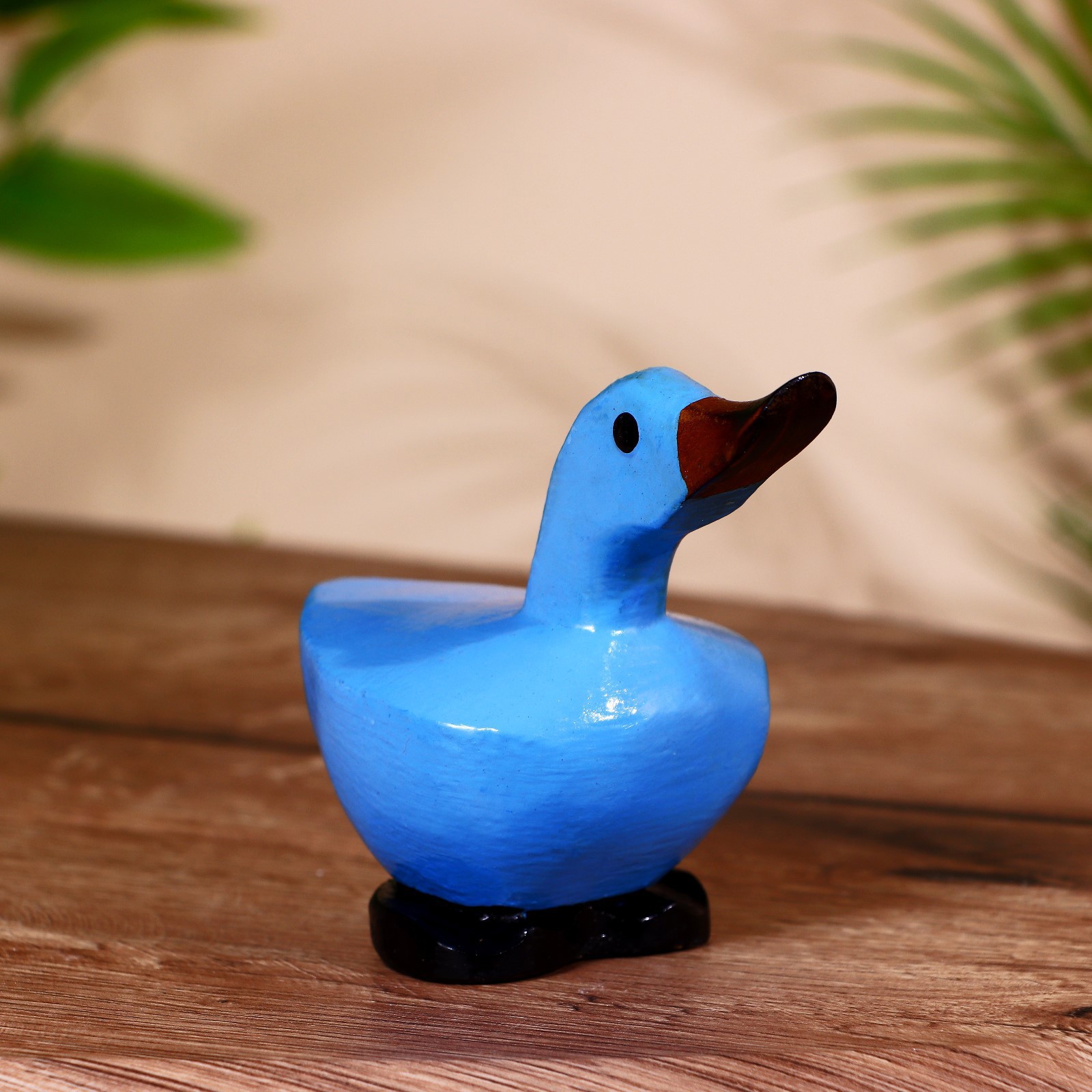 Изображение товара Уточка синяя — интерьерный сувенир 15x7x11 см