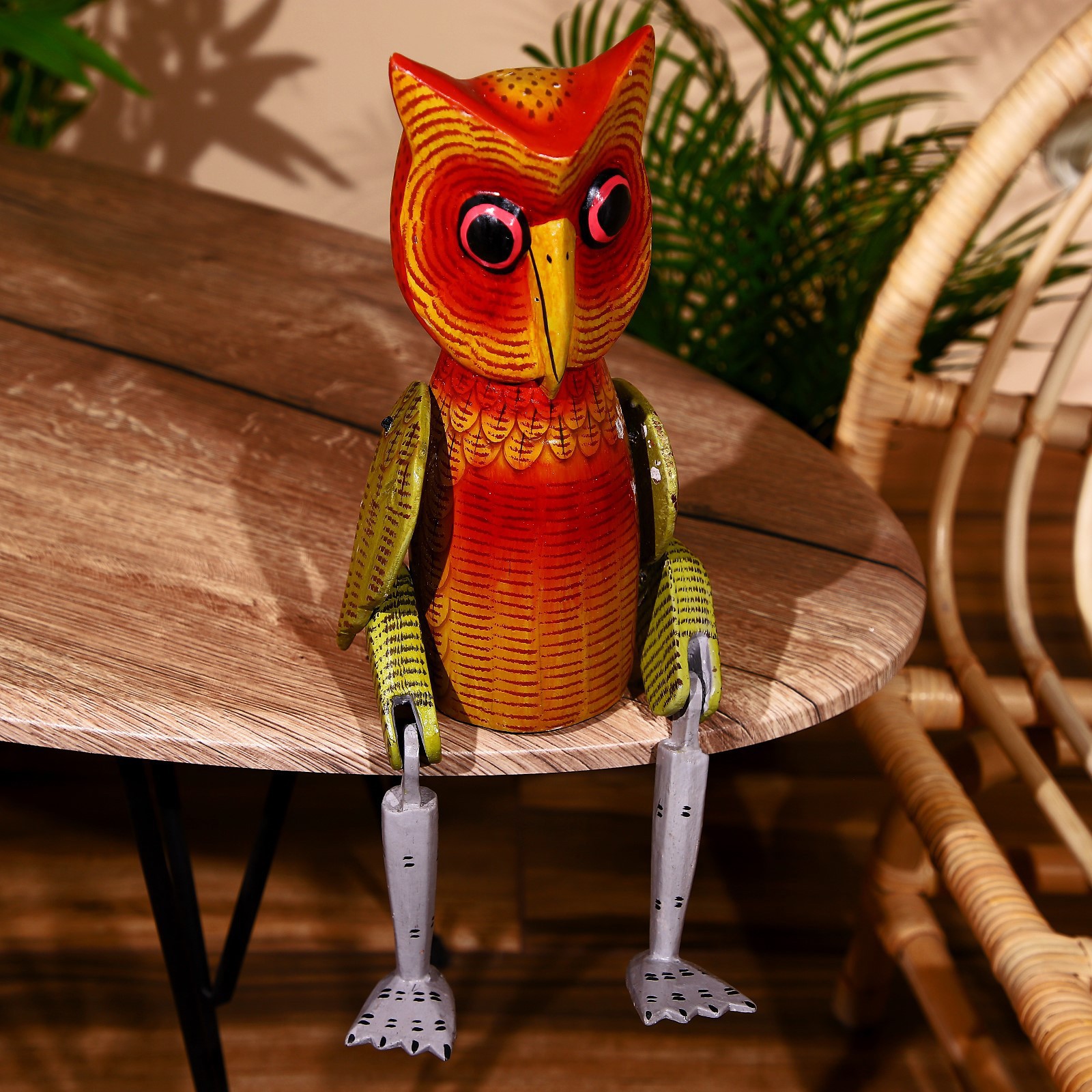 Изображение товара Интерьерный сувенир "Филин оранжевый" висячие лапки, высота 40 см