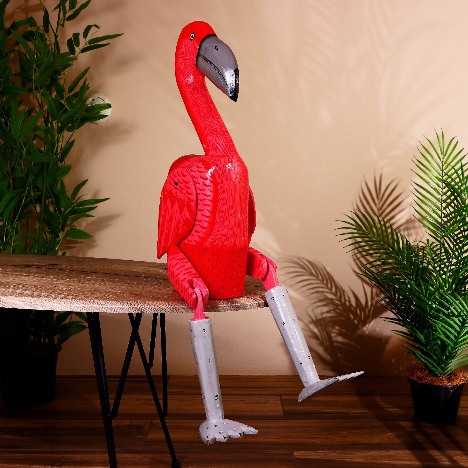 Изображение товара Интерьерный сувенир "Фламинго" висячие лапки высота 70 см