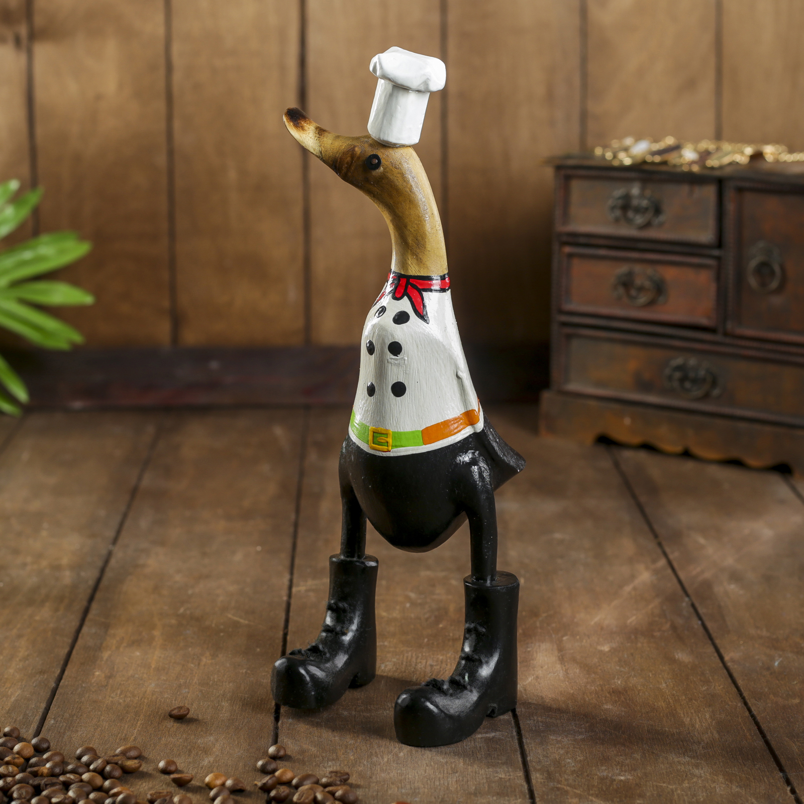 Изображение товара Интерьерный сувенир "Утка Повар" 13x9x27 см