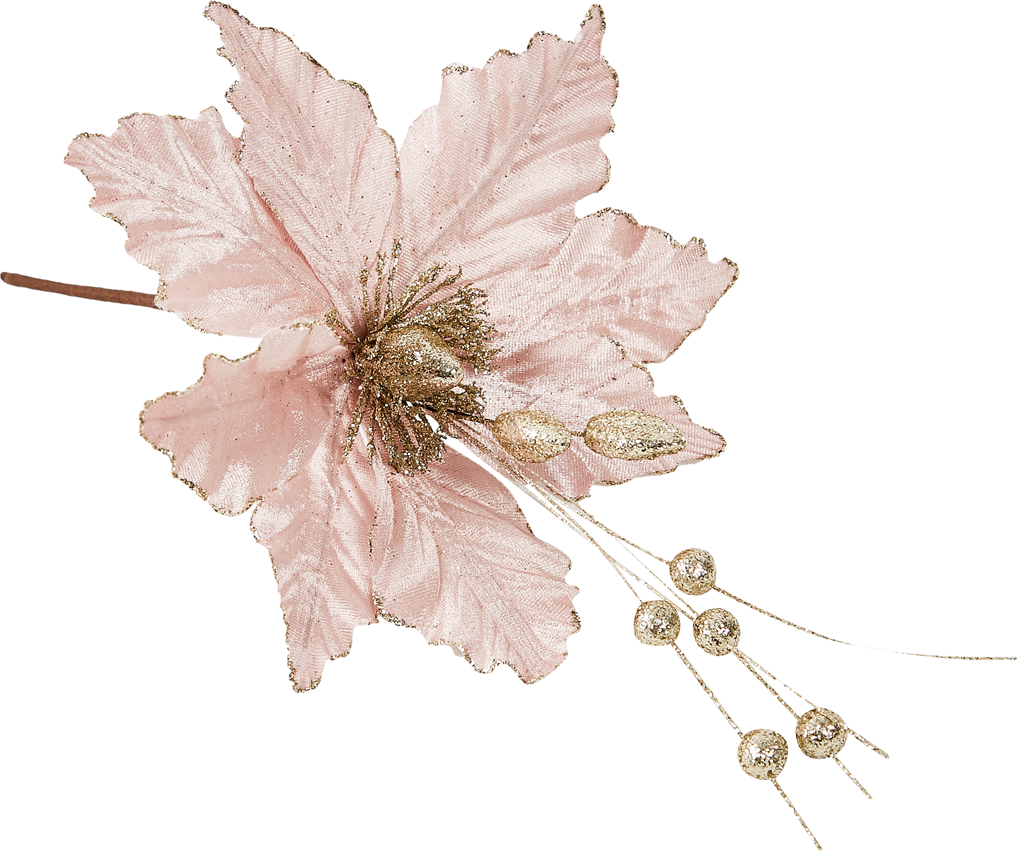 Изображение товара Новогоднее декоративное украшение Цветок 40 см из ПВХ для елки и интерьера