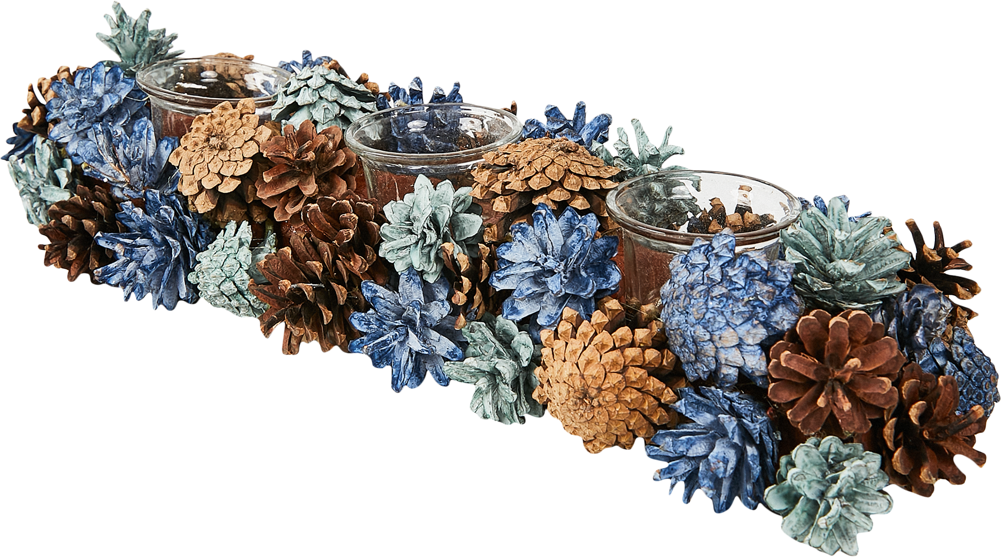 Изображение товара Новогодняя фигурка Подсвечник с шишками