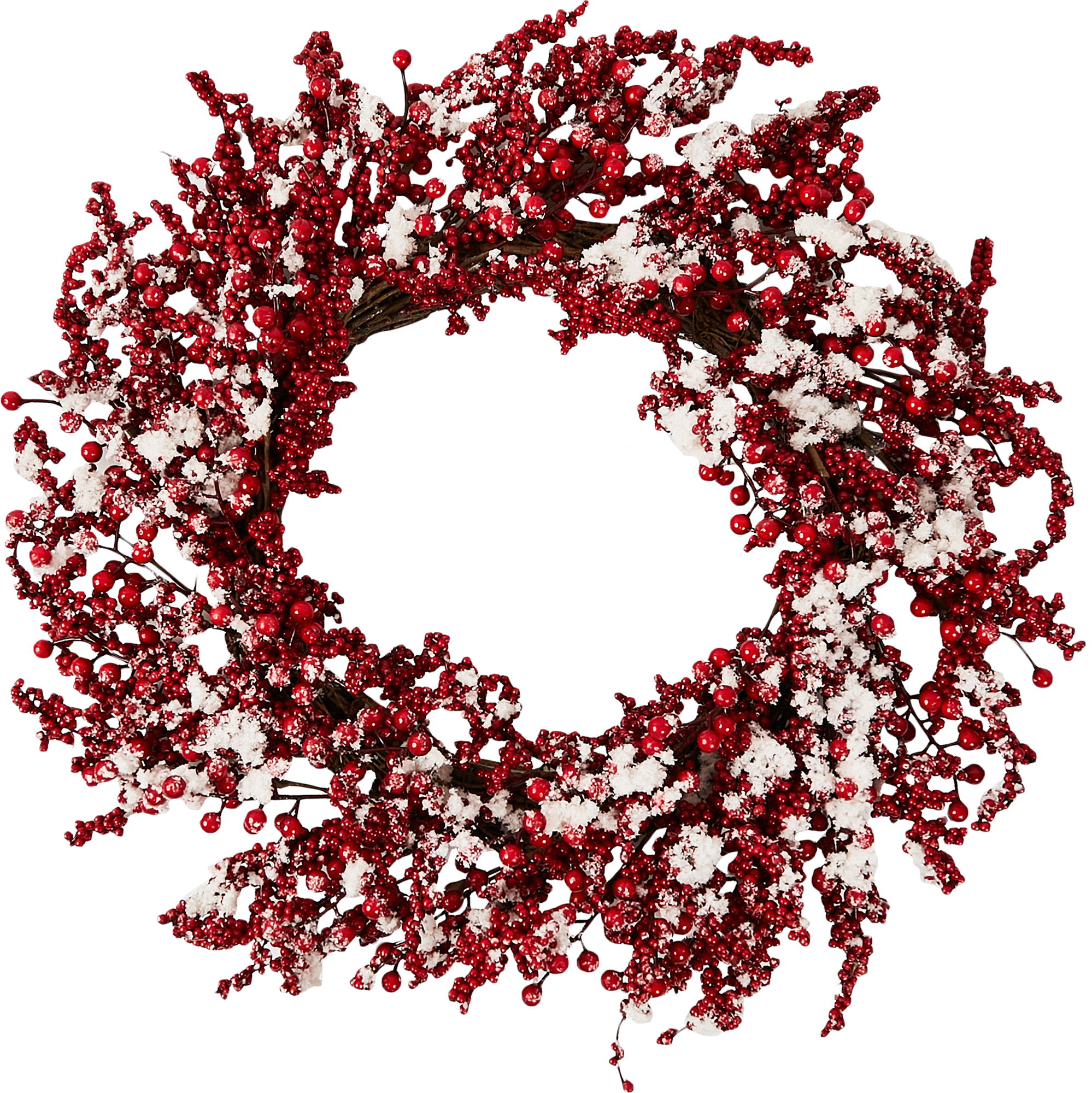 Изображение товара Декоративное украшение Венок рождественский 60 см цвет красный