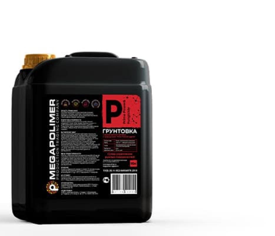 Изображение товара Грунтовка Megapolimer Prime Power&Fungicide с противогрибковой добавкой и супер адгезией 10л Изображение товара Грунтовка Megapolimer Prime Power&Fungicide с противогрибковой добавкой и супер адгезией 10л