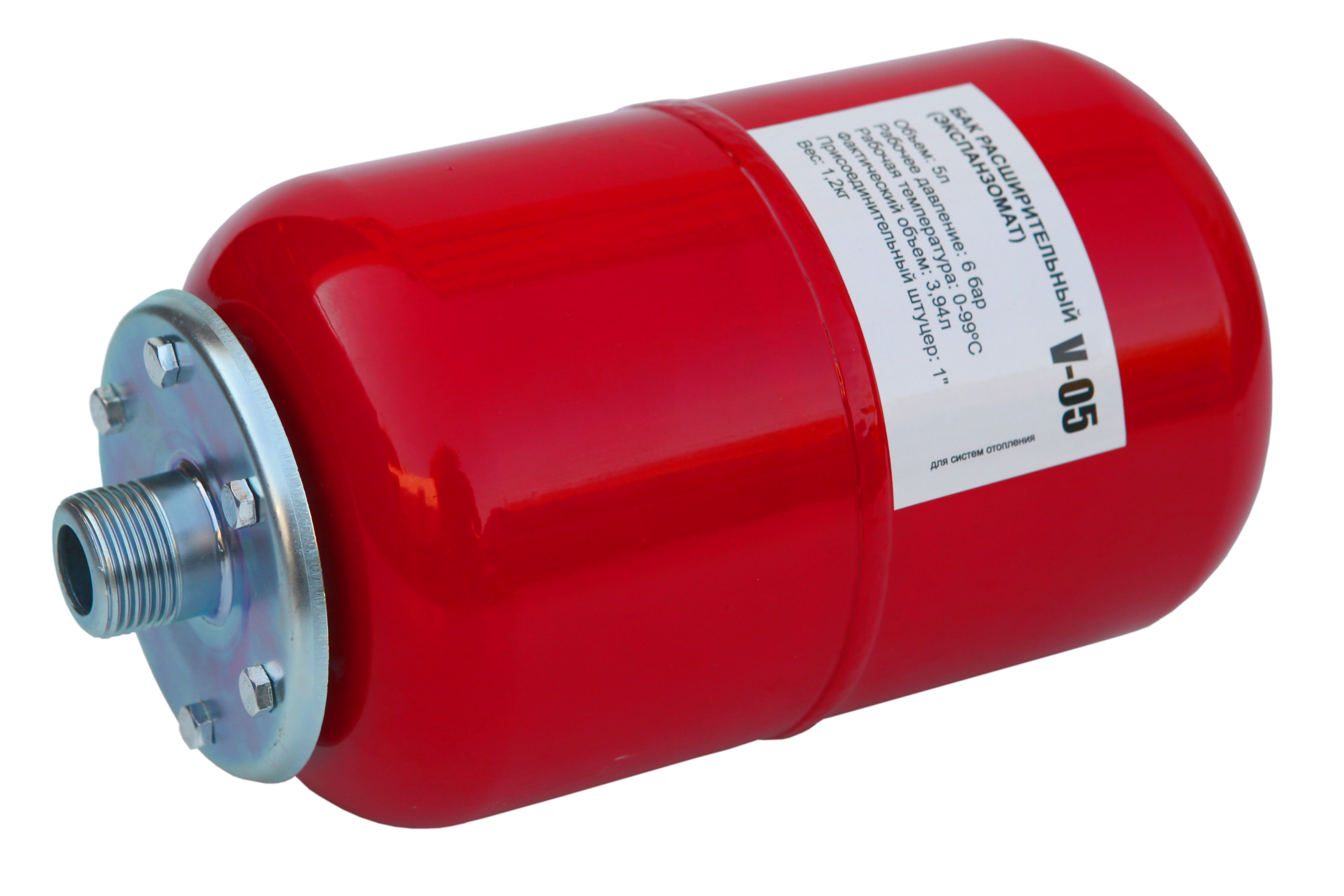 Изображение товара Расширительный бак для ГВС Eterna 5 л 1" красный горизонтальный