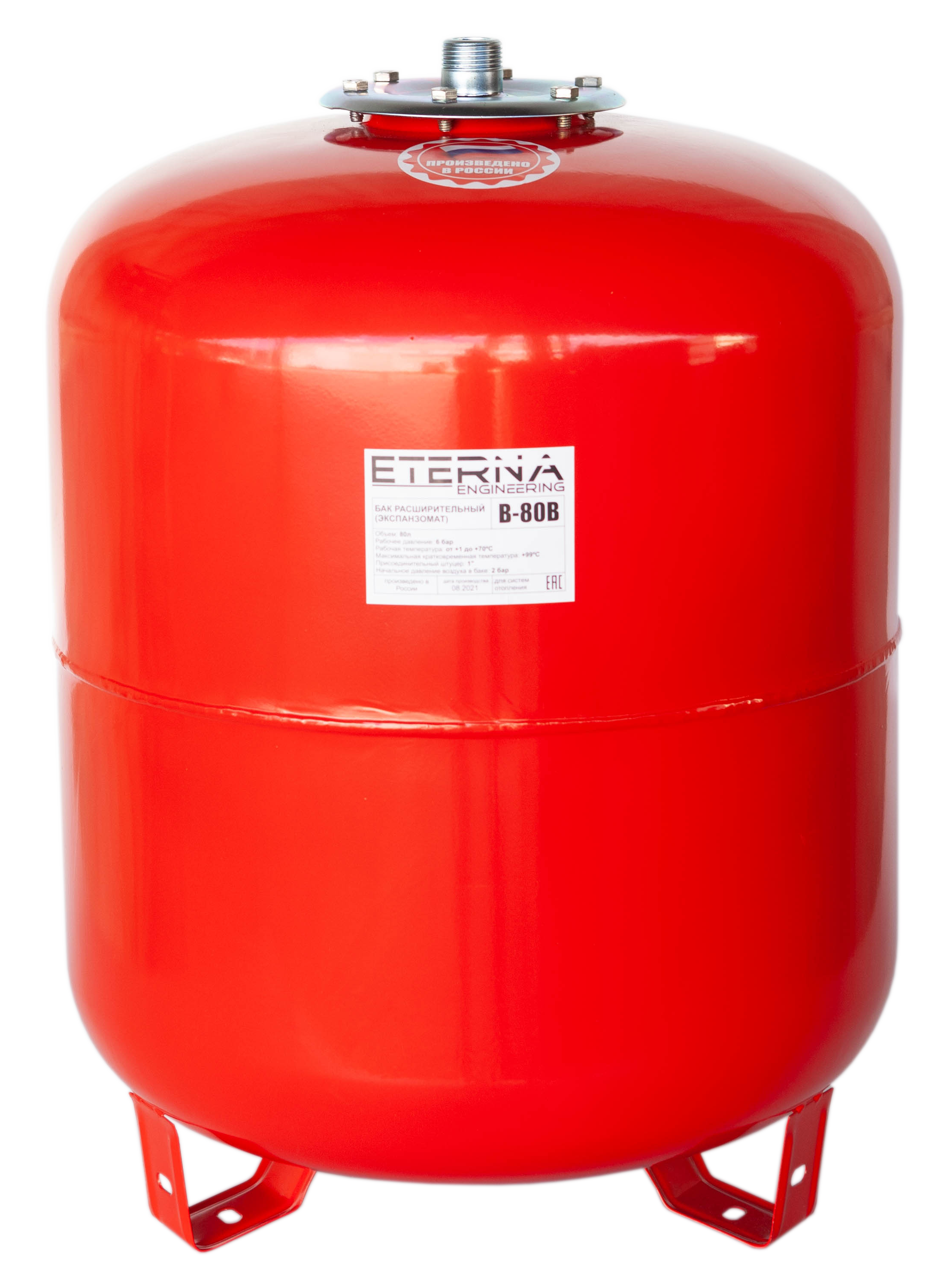Изображение товара Расширительный бак для ГВС 80 л Eterna 1 Красный