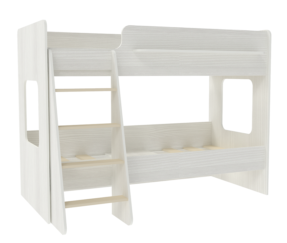 Изображение товара Двухъярусная кровать Кариви Сказка 184x135 см светлое дерево ЛДСП Россия