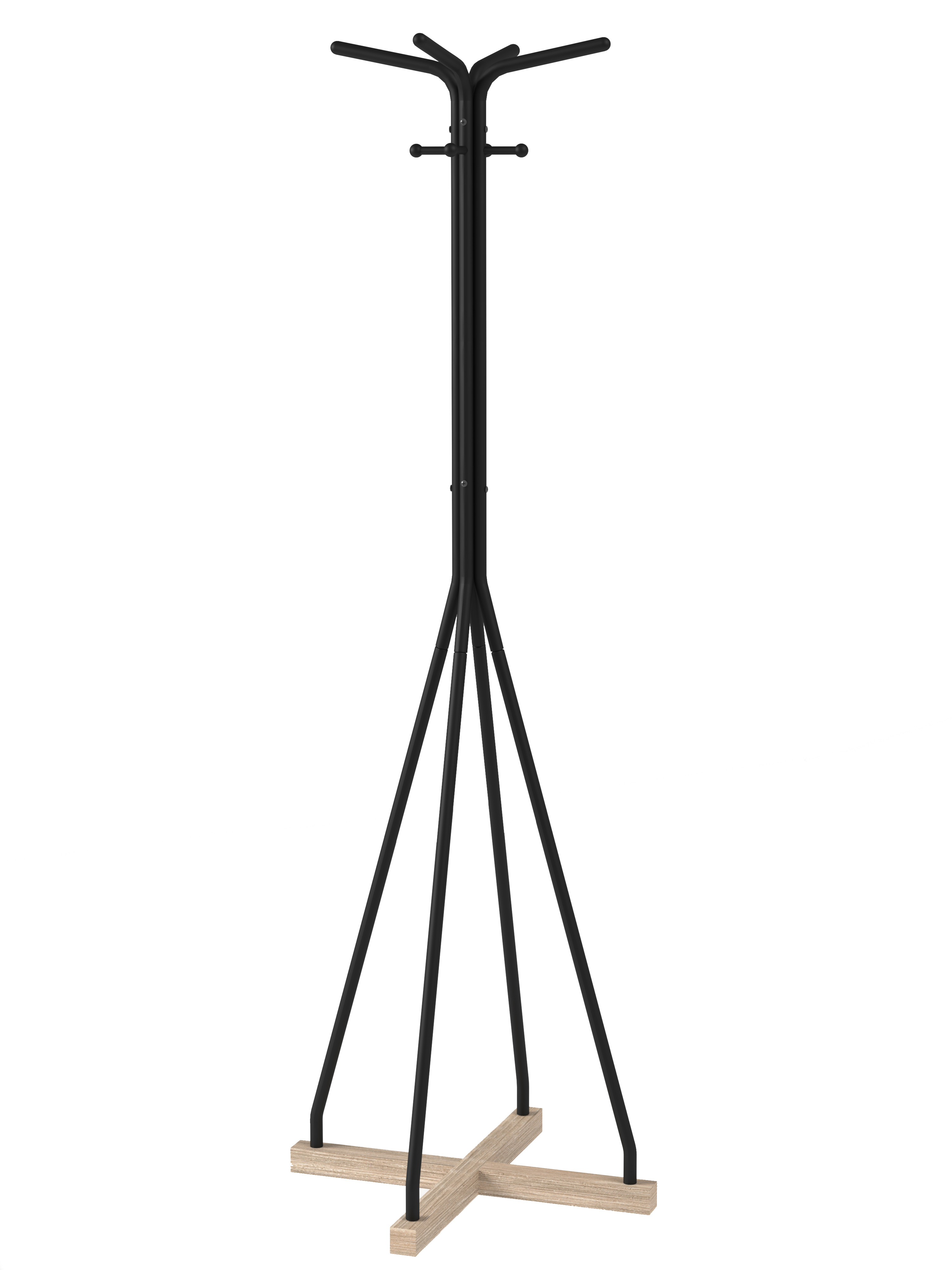 Изображение товара Напольная вешалка Мебелик металл 58x172.50x58 см цвет Черный 7166