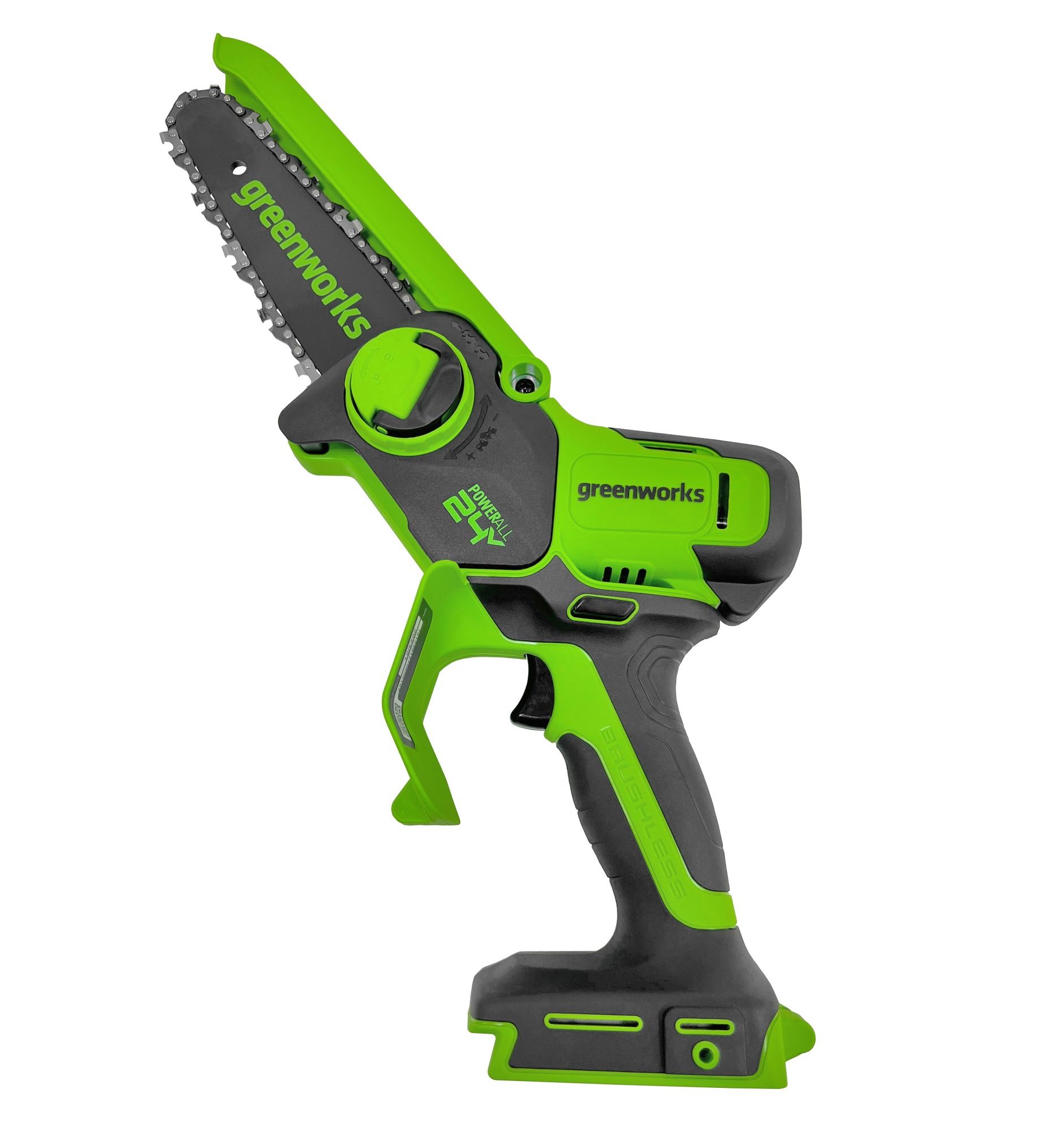 Изображение товара Пила аккумуляторная бесщёточная Greenworks 2008707 24 В шина 15 см АКБ и ЗУ не в комплекте