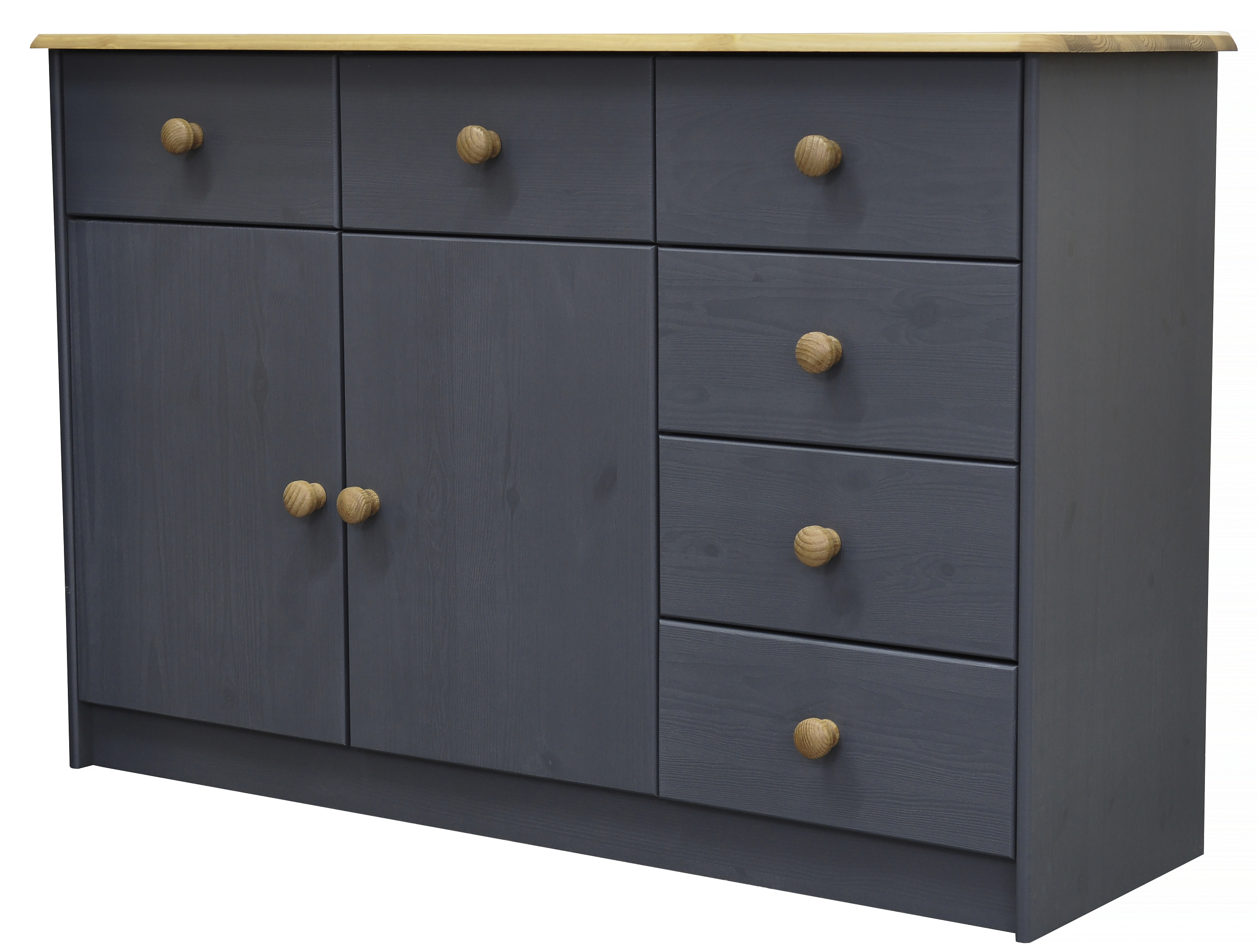 Изображение товара Комод DIPRIZ Хаба Серый антик с 6 ящиками