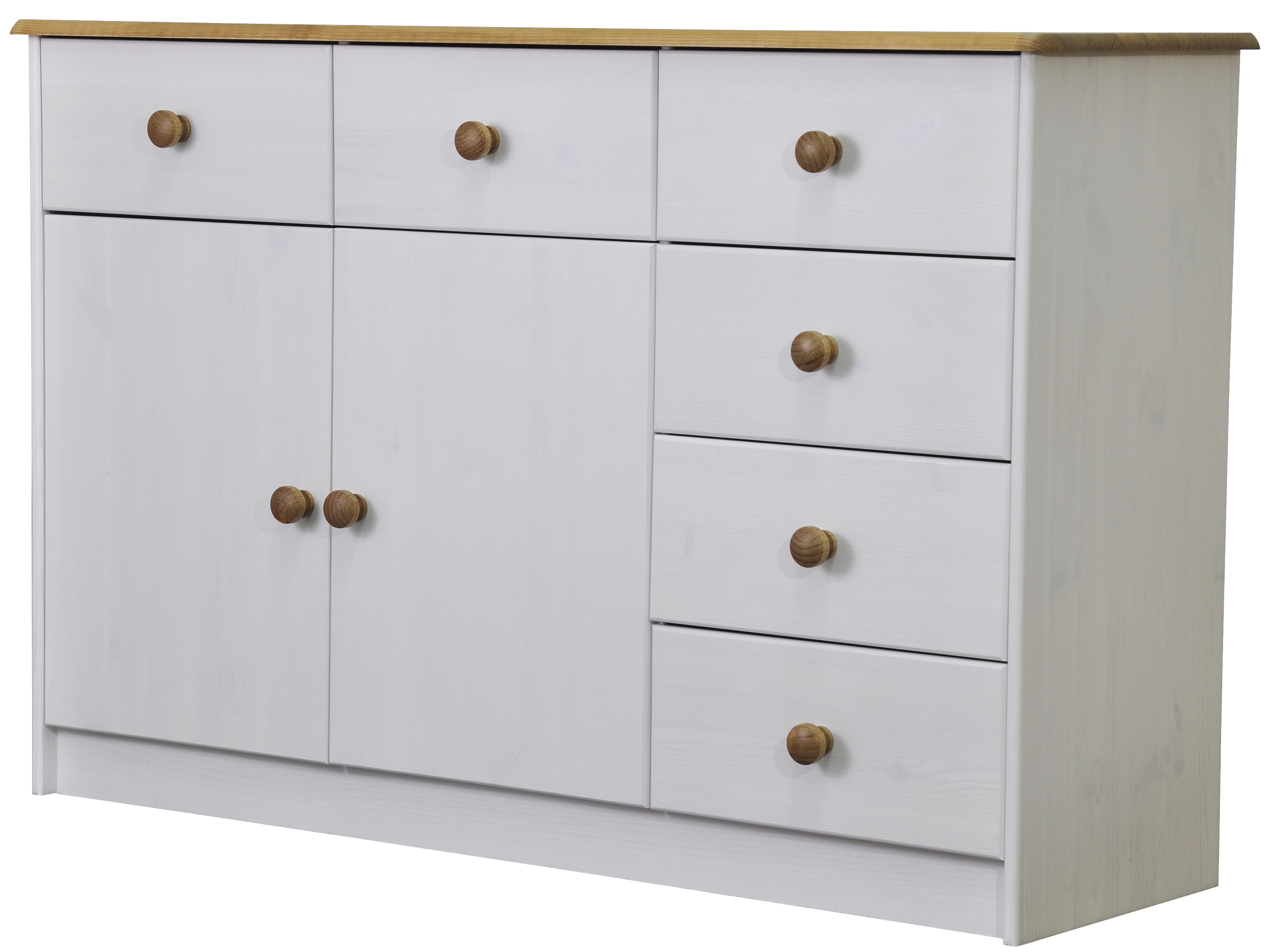 Изображение товара Комод Dipriz Хаба 6 ящиков из дерева белого цвета