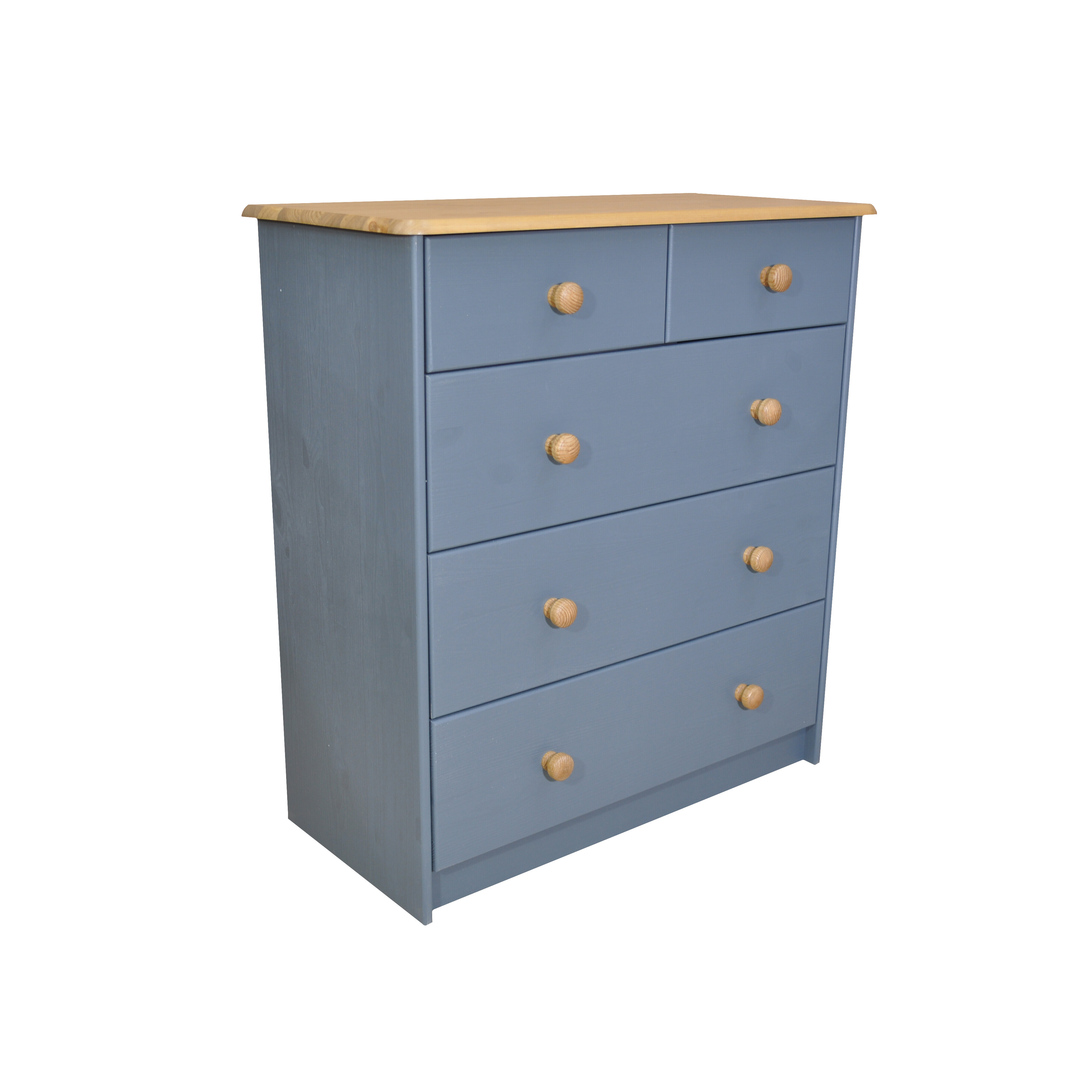 Изображение товара Комод Хаба 5 ящиков из дерева в скандинавском стиле 75x35x80 см