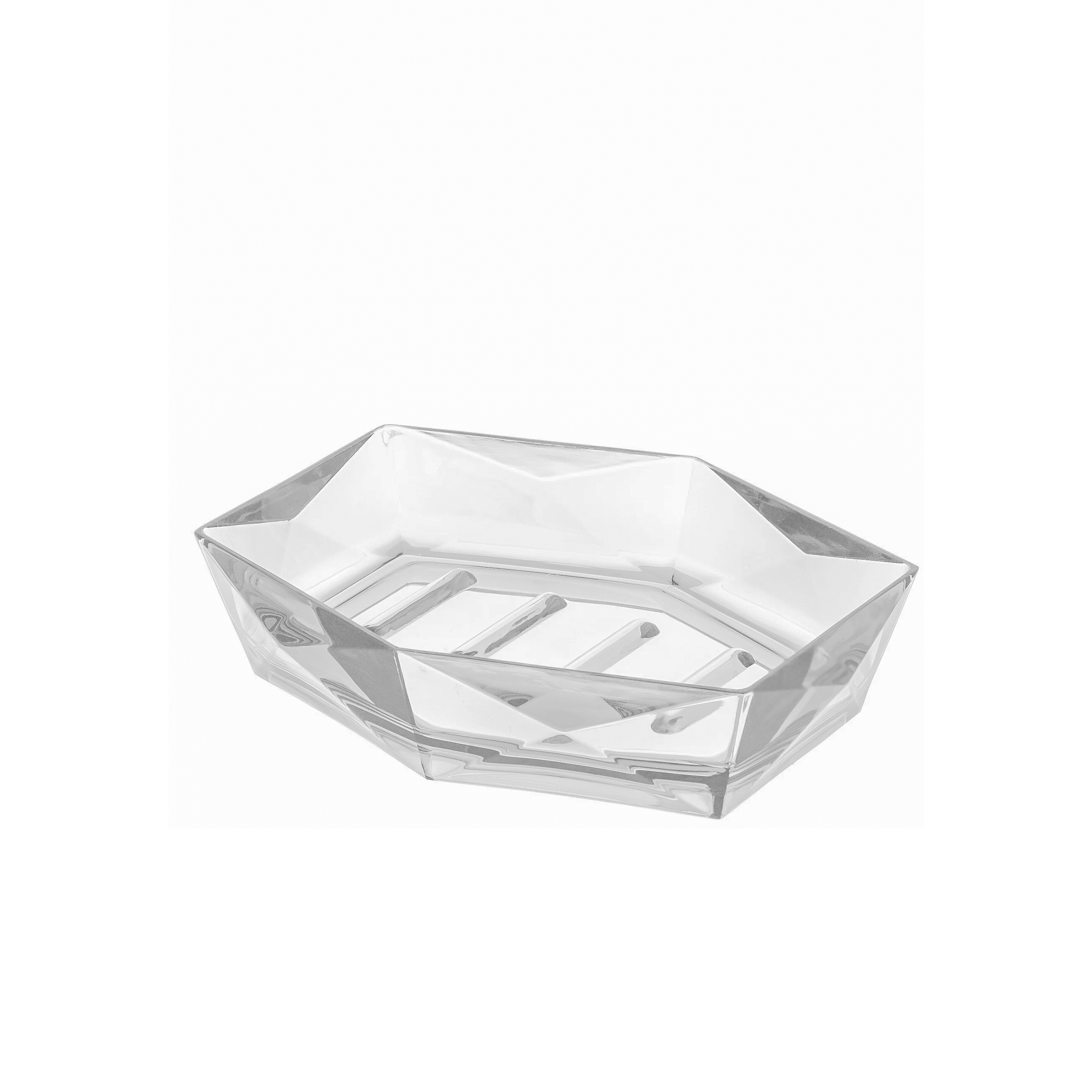 Изображение товара Мыльница Lemer Stellar STR03-TR прозрачная акриловая овальная 14.5х3.6 см