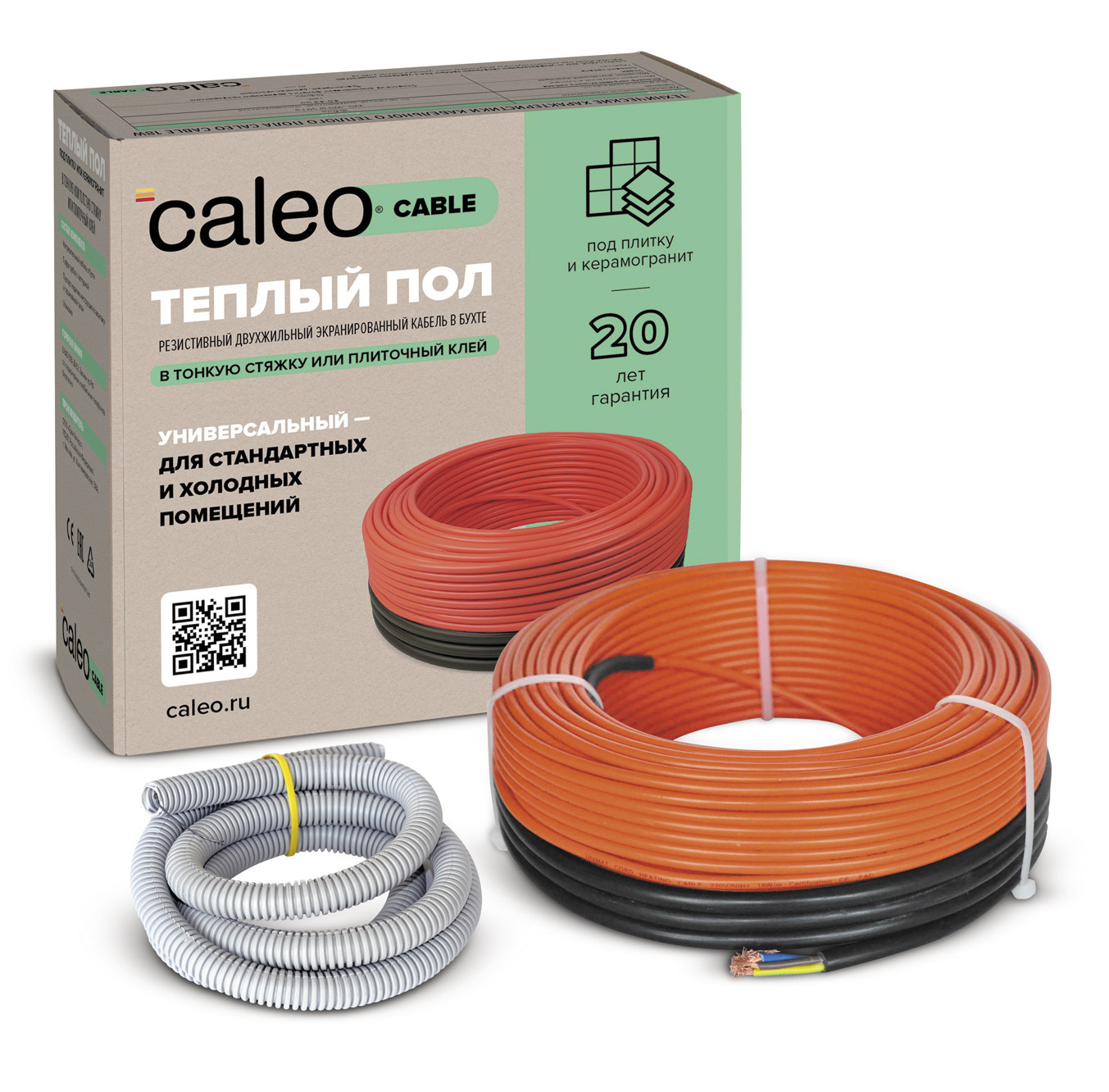 Изображение товара Нагревательный кабель для теплого пола Caleo Cable 18W 20 м 360 Вт Россия