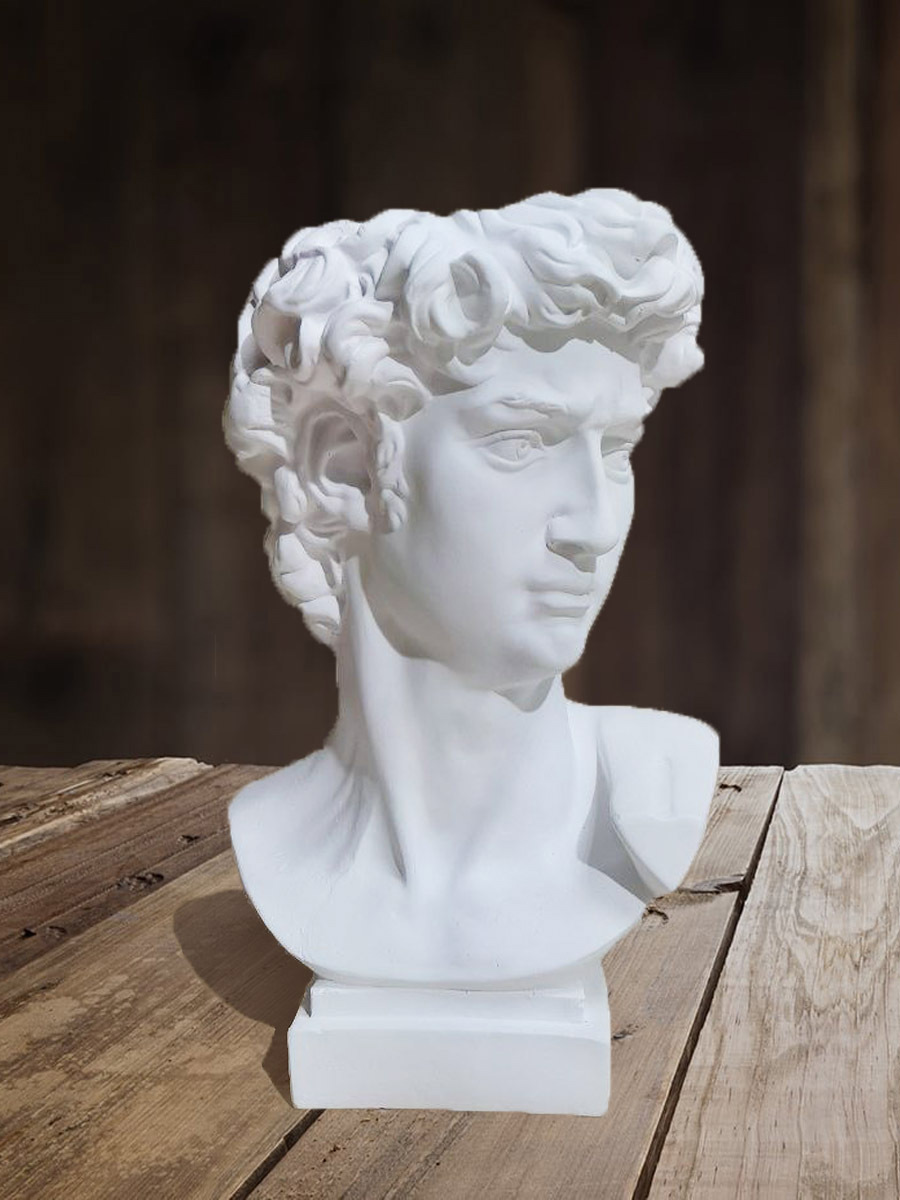 Изображение товара Статуэтка Давид 27 см — декор и органайзер, Белый гипс