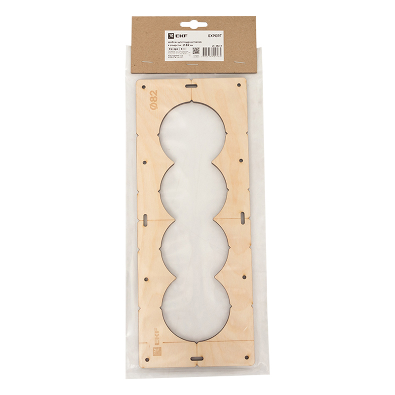 Изображение товара Шаблон для подрозетников EKF Expert c 4 отверстиями D82 мм