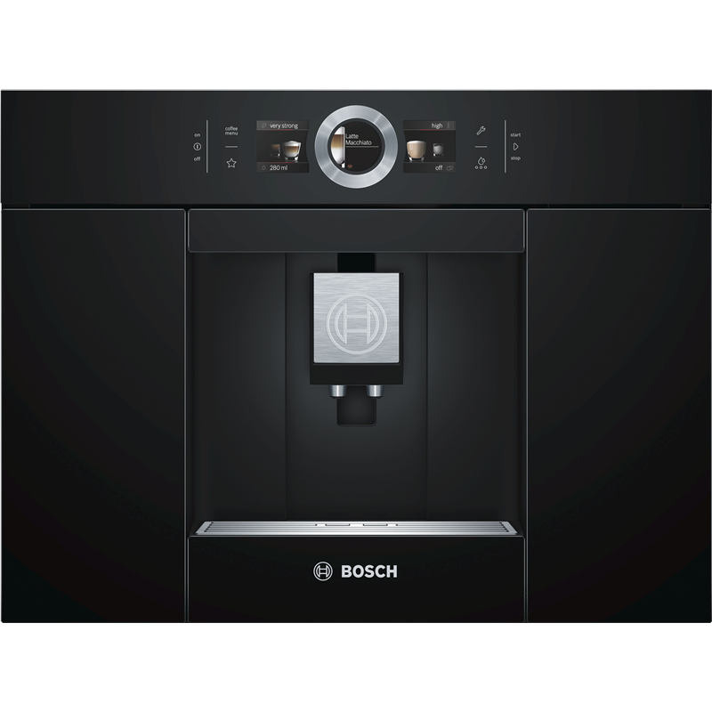 Изображение товара Встроенная кофемашина Bosch Serie 8 CTES33W 59.4x45.5x37.5 см цвет черный Изображение товара Встроенная кофемашина Bosch Serie 8 CTES33W 59.4x45.5x37.5 см цвет черный
