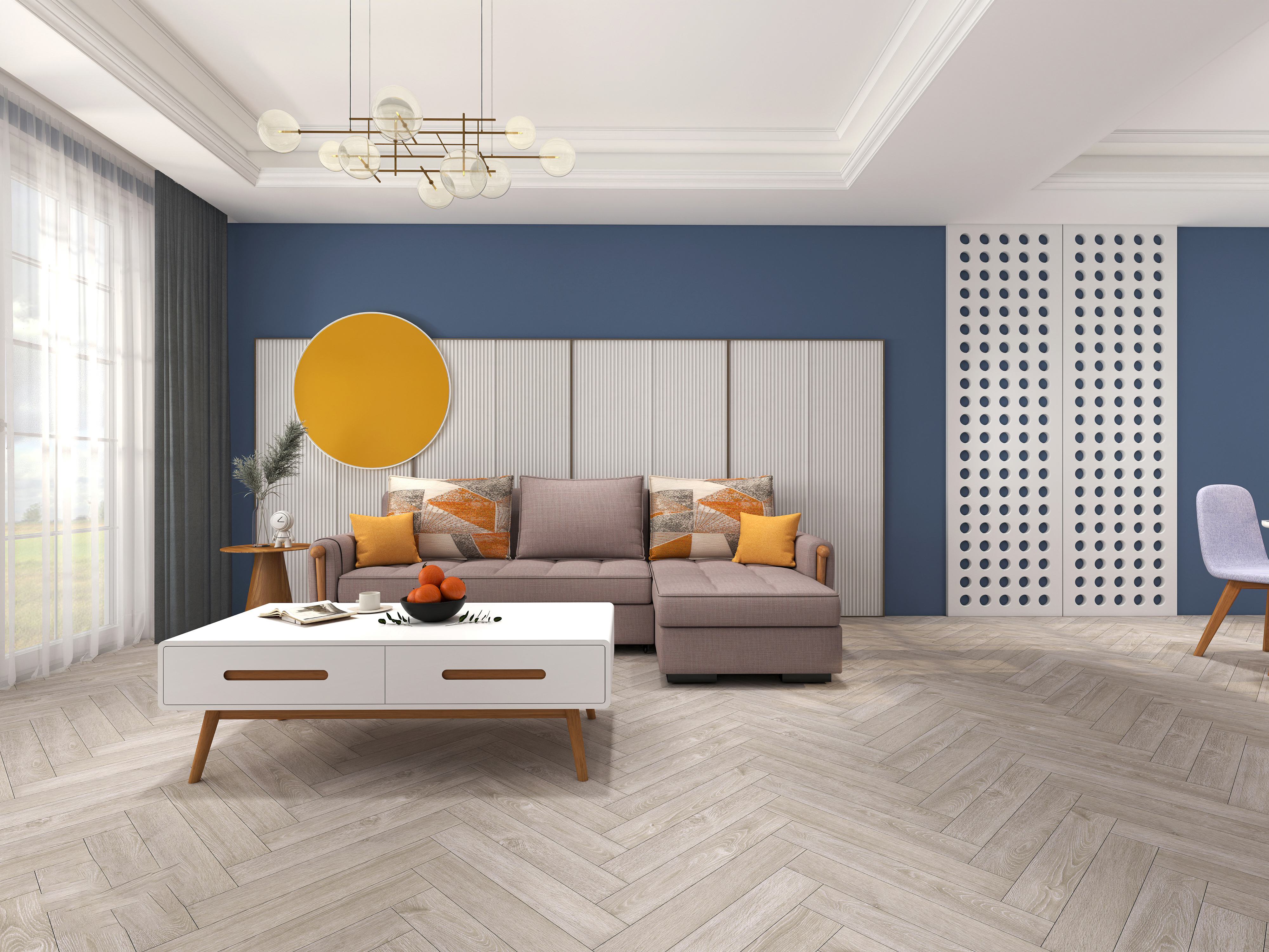 Изображение товара Ламинат Woodstyle Дуб Мерида Бежевый 34 класс толщина 12 мм с фаской 1.32 м²