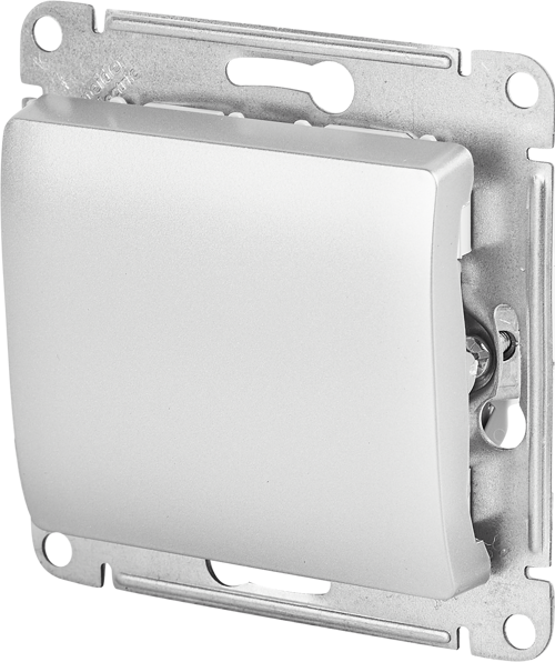 Изображение товара Выключатель встраиваемый Glossa 1 клавиша алюминий SYSTEME ELECTRIC